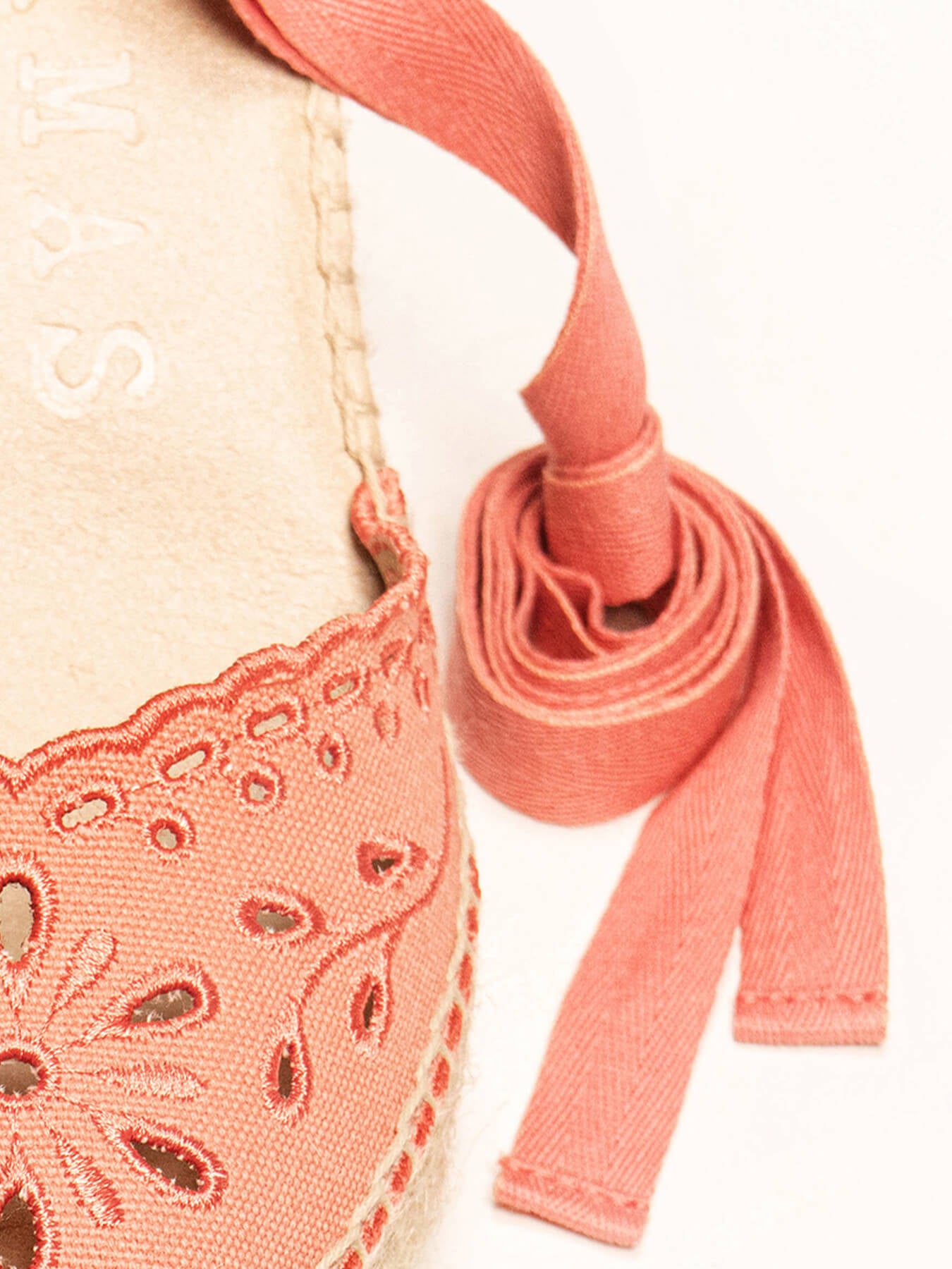 Ruban à Chevrons Rose Corail