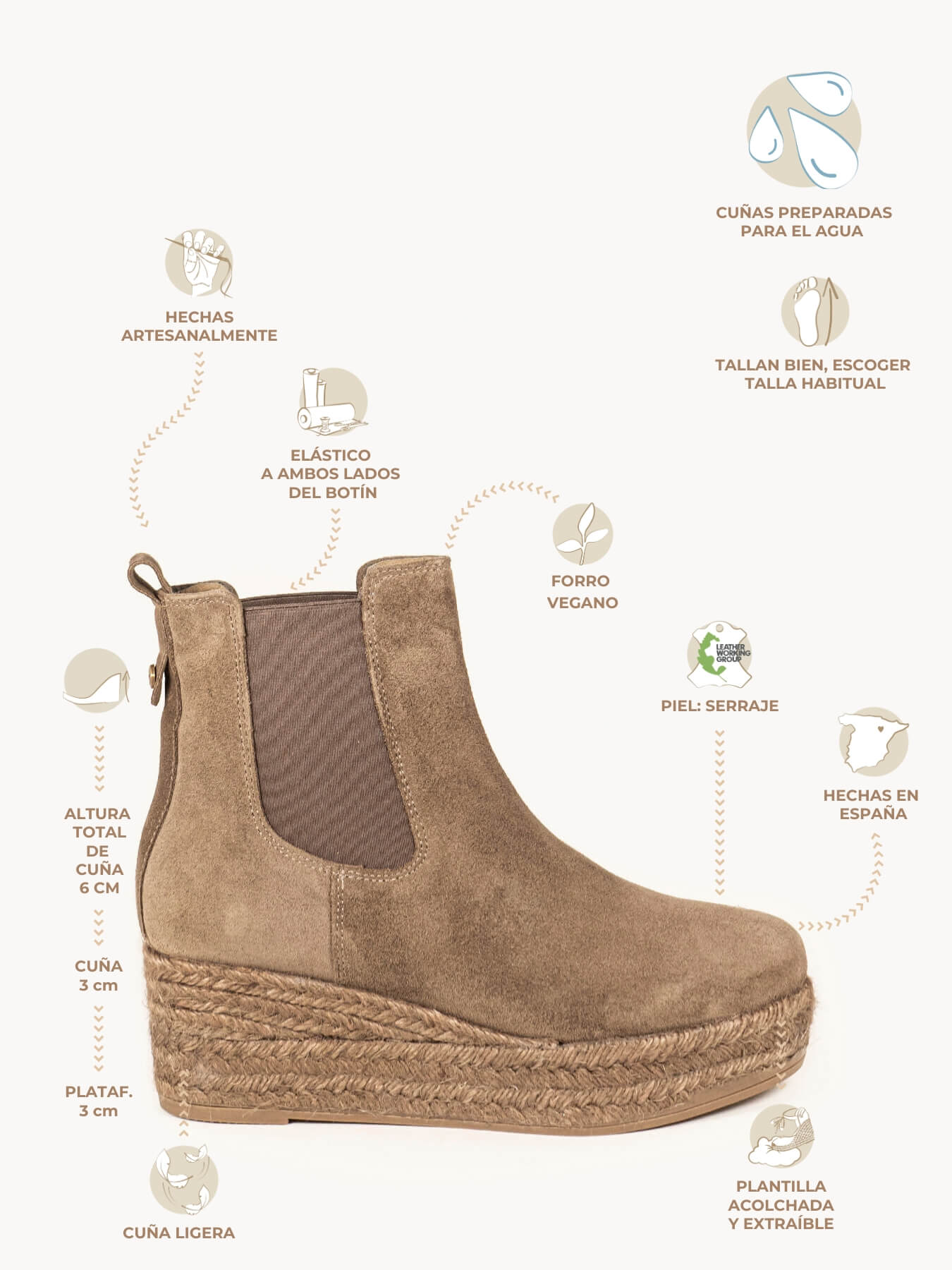 Cypress Plateforme Fendue Fendue Plateforme Fendue Taupe