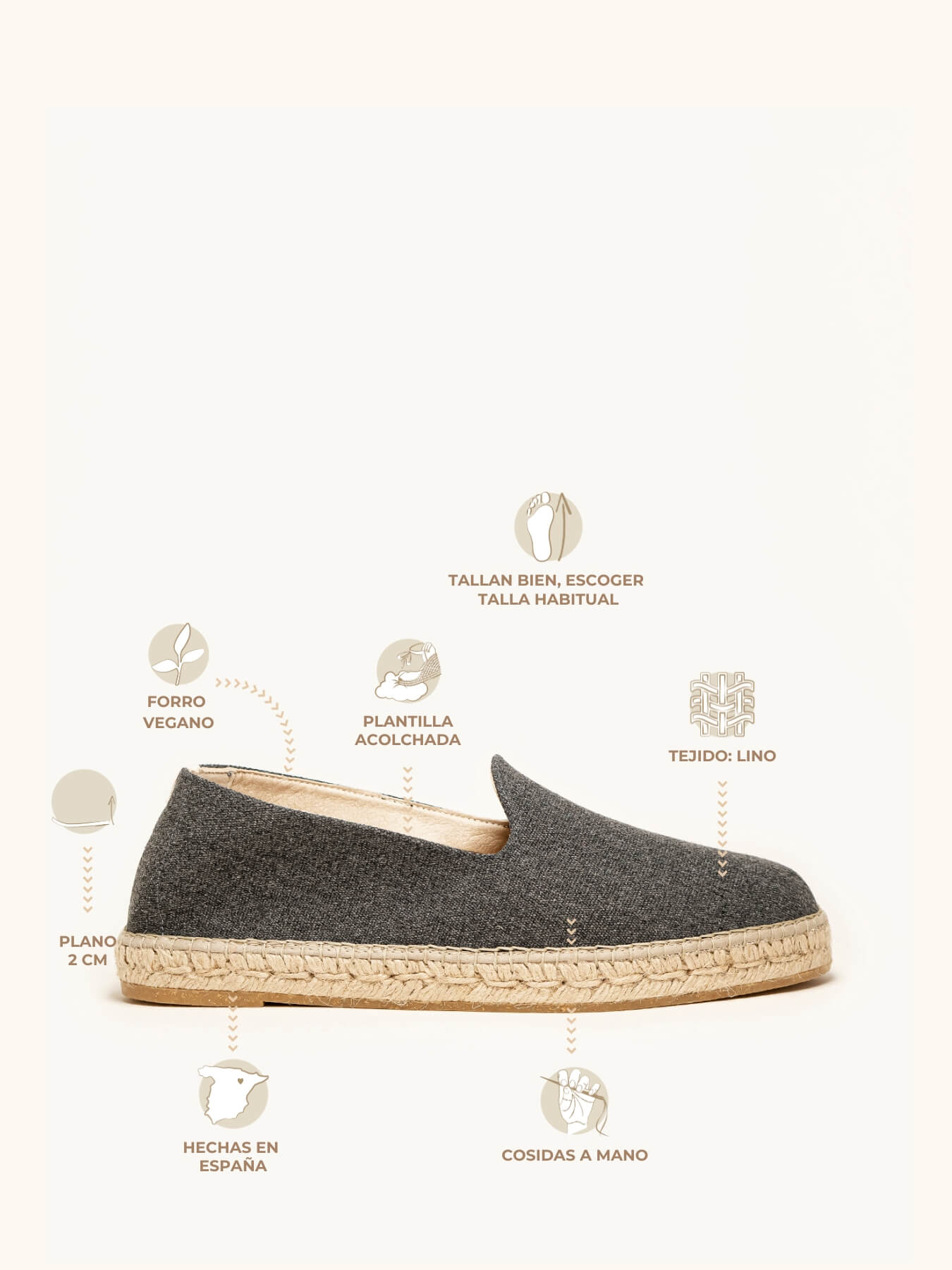 Jacinto Canvas Dark Grey