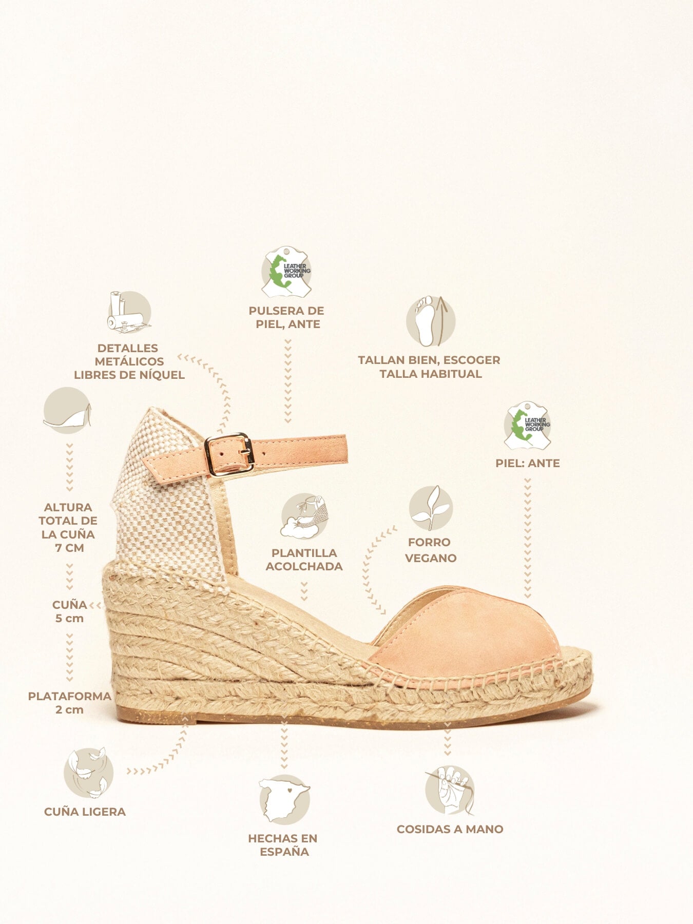 Alelí Compensé Moyen Daim Orange Clair