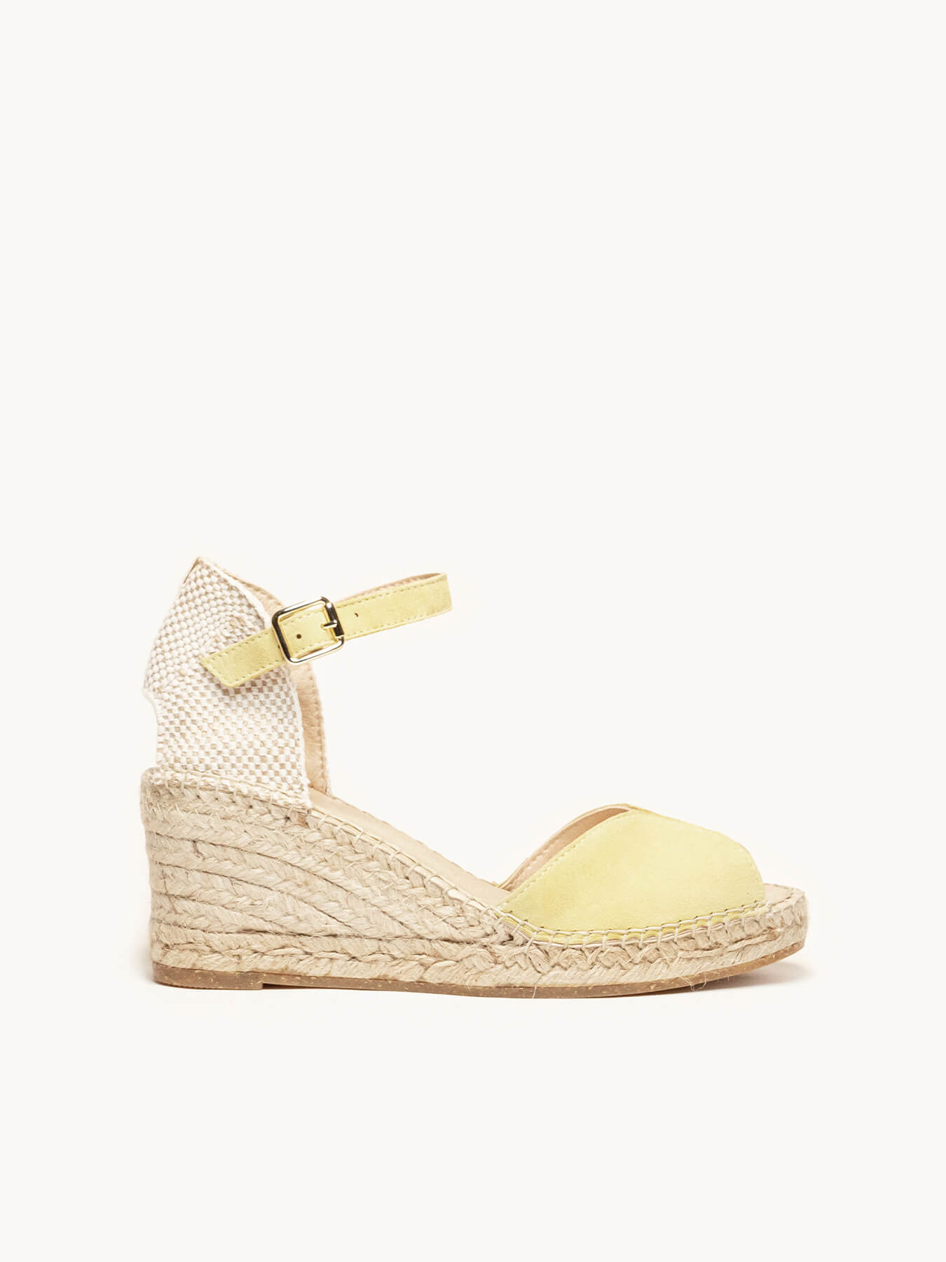 Alelí 7 cm Wedge Suede Yellow – Alhamas