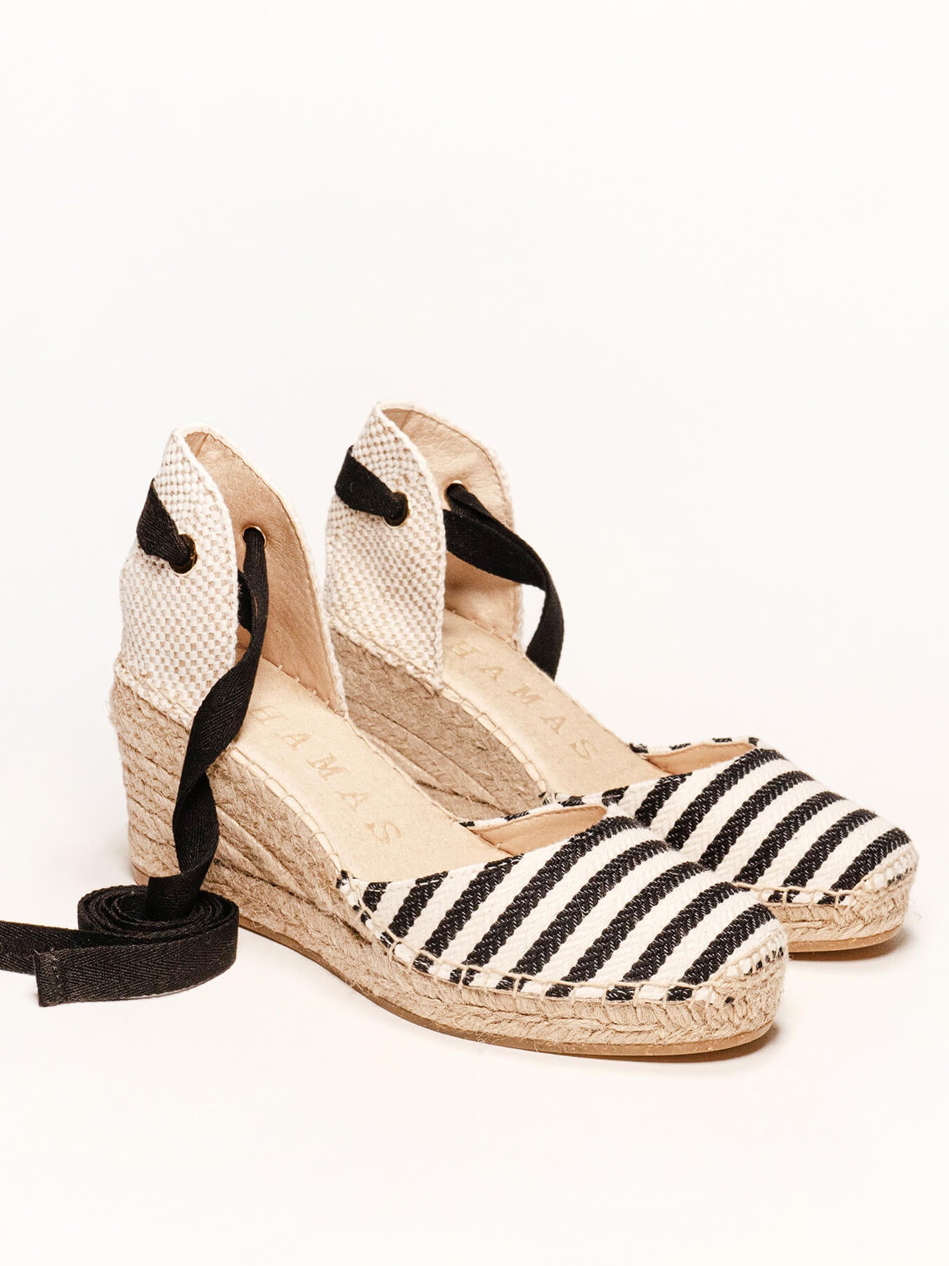 Aloe Mid Wedge Stripes Black