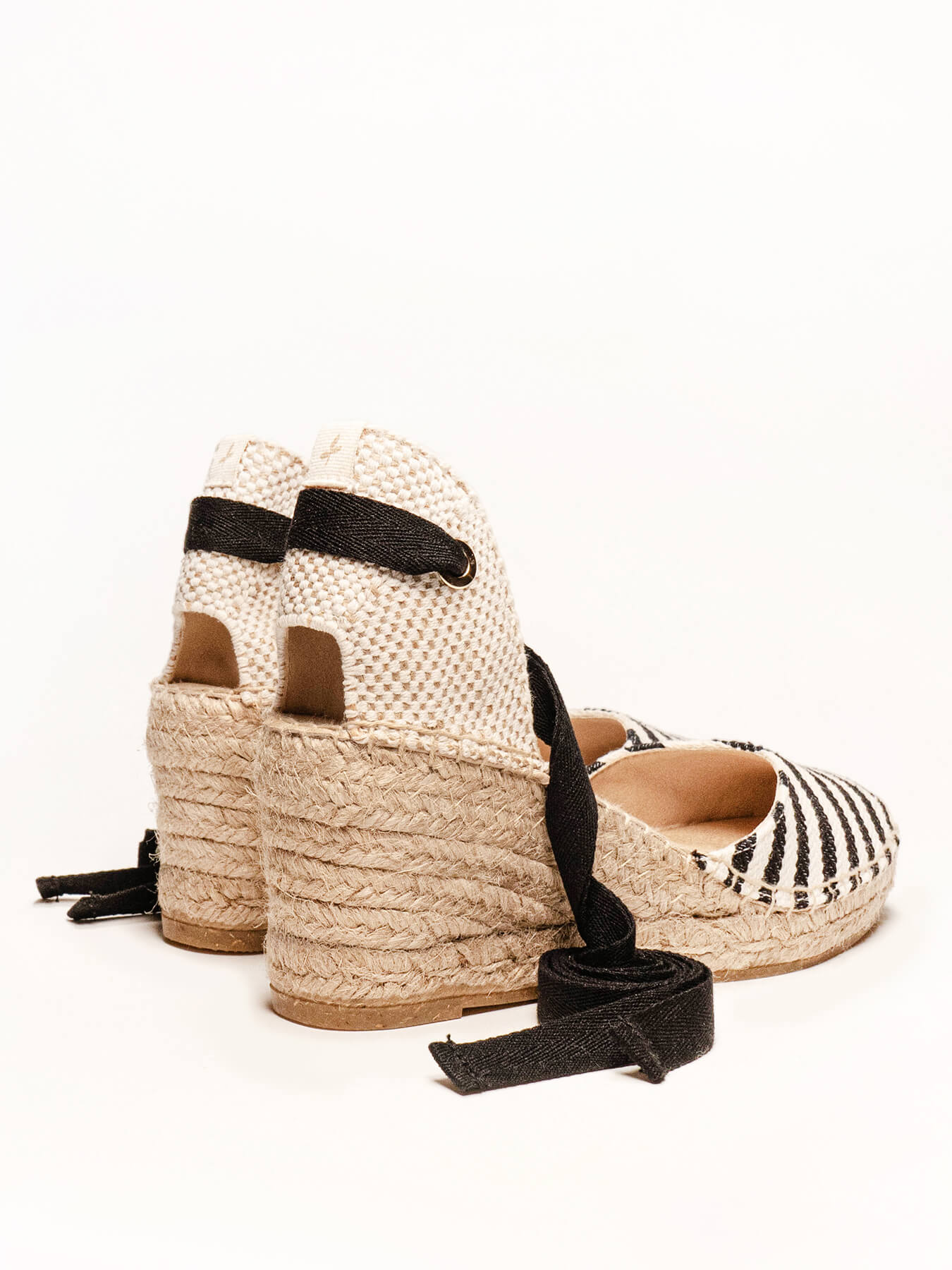 Aloe Mid Wedge Stripes Black