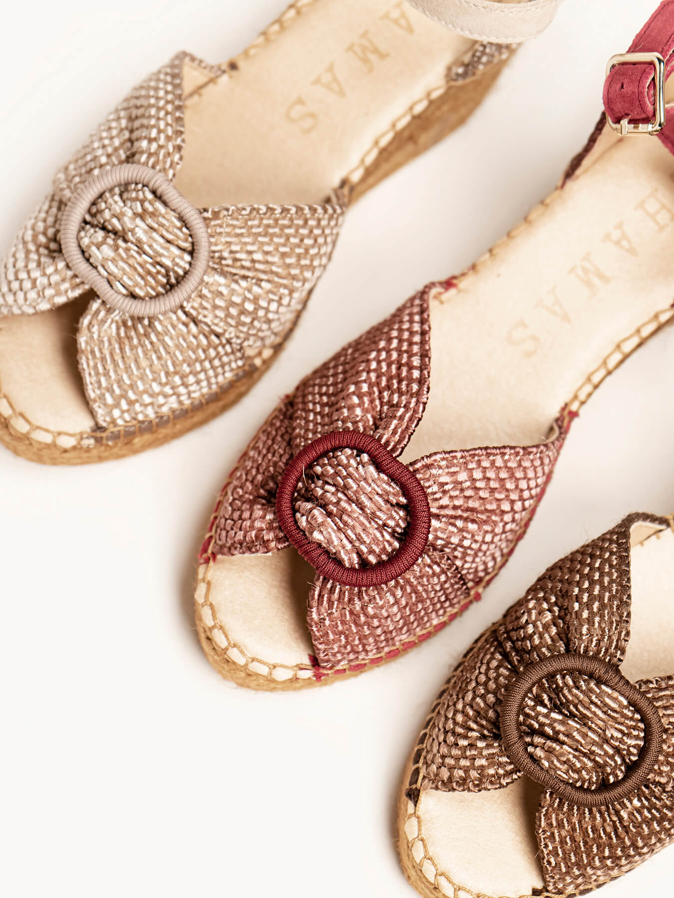 Amapola Cuña Media Plataforma Rayon Granate