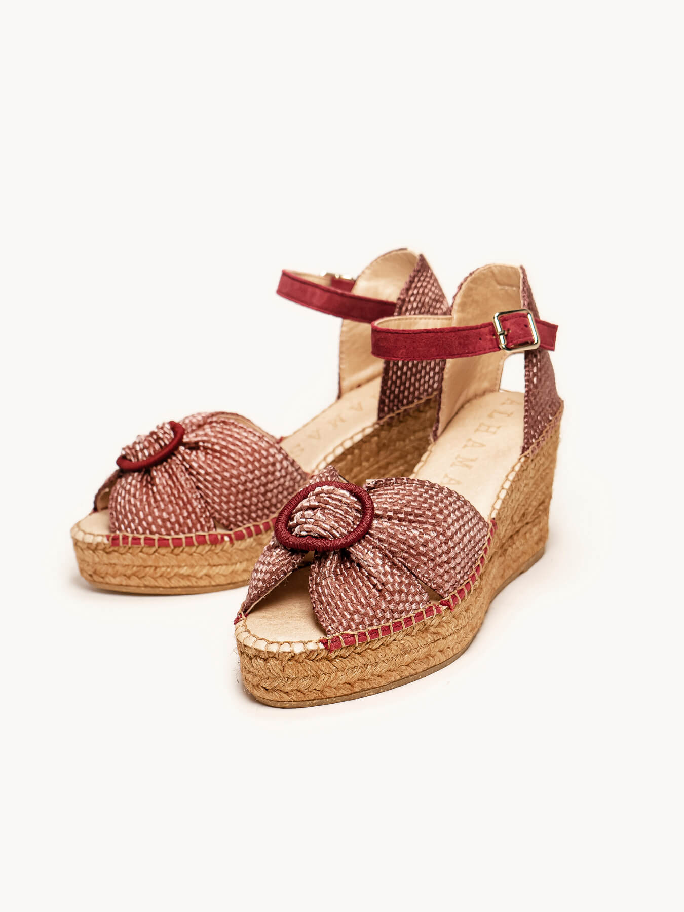 Amapola Cuña Media Plataforma Rayon Granate