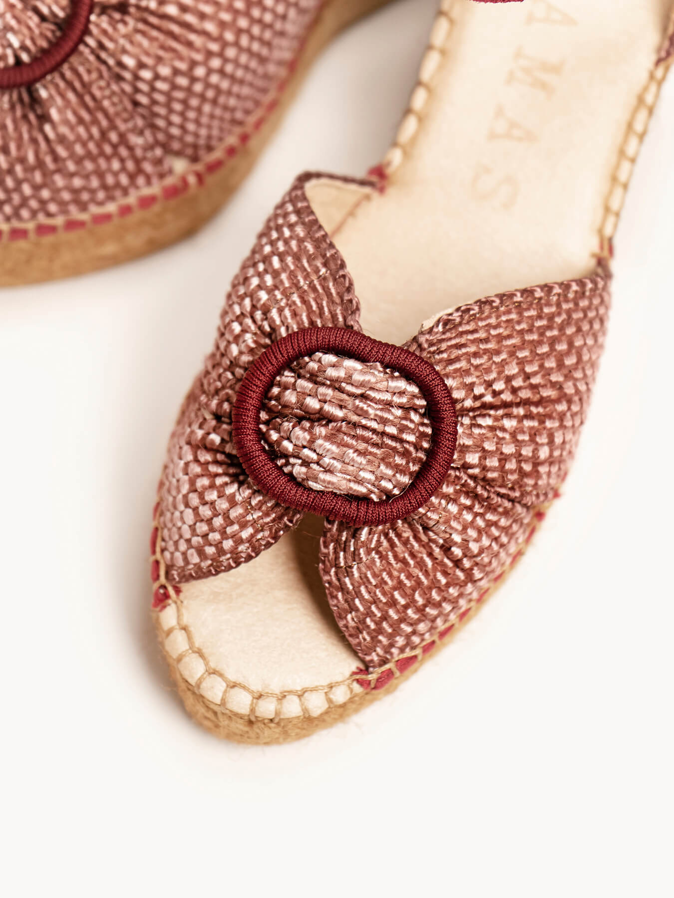 Amapola Cuña Media Plataforma Rayon Granate