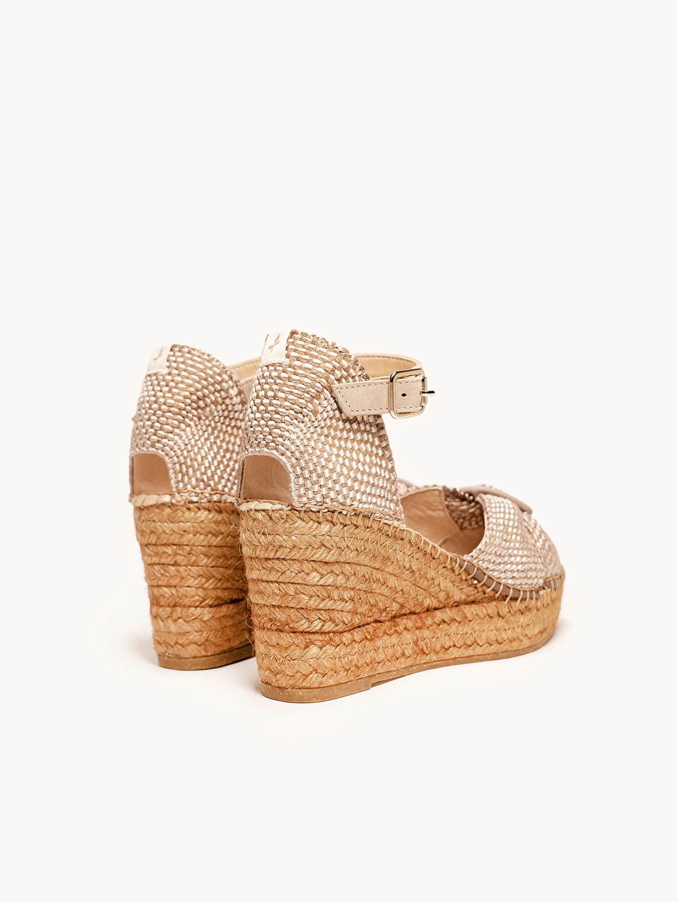 Amapola Cuña Media Plataforma Rayon Taupe