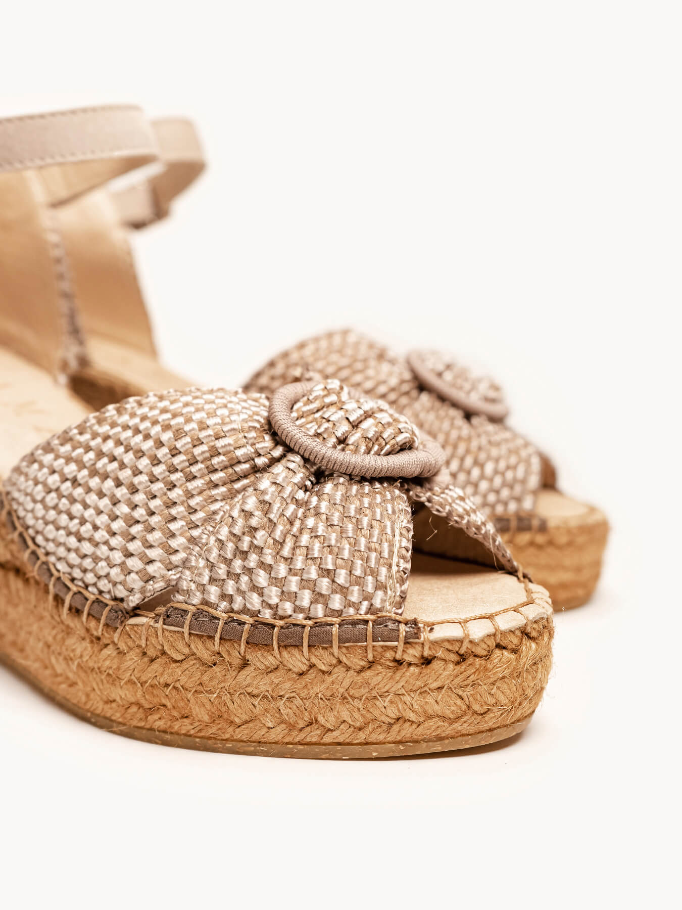 Amapola Cuña Media Plataforma Rayon Taupe