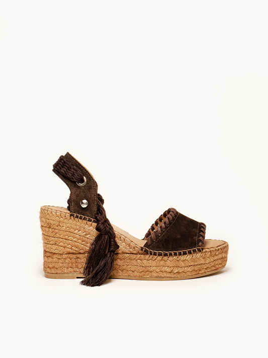 PREORDER - Aulaga Cuña 8 cm Serraje Marrón Oscuro