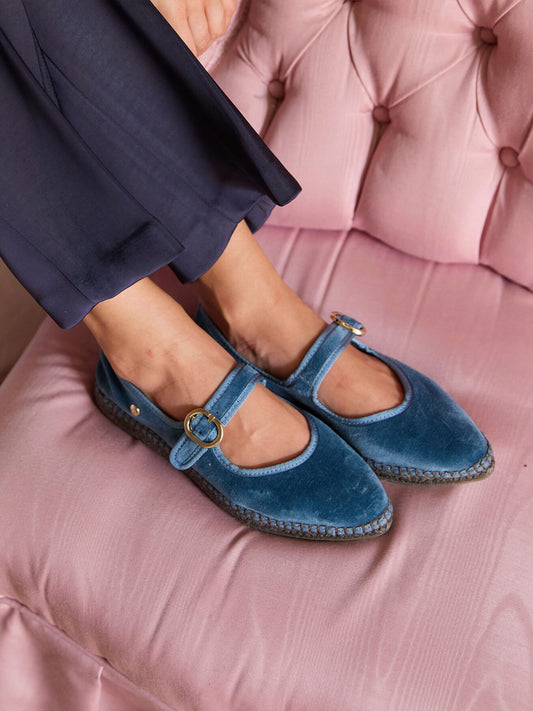 Azucena Terciopelo Azul Jeans