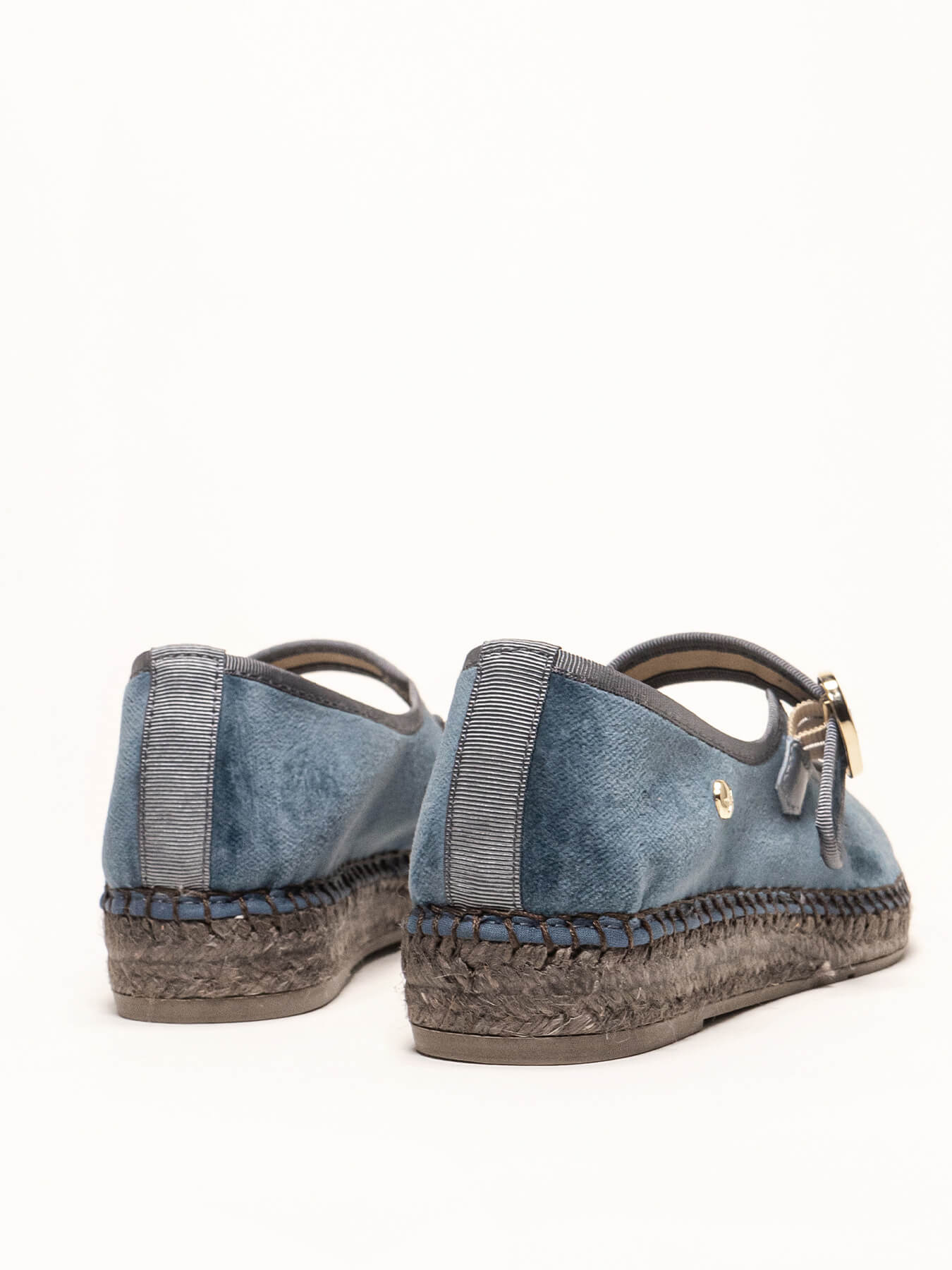 Azucena Wedge Velvet Blue Jeans