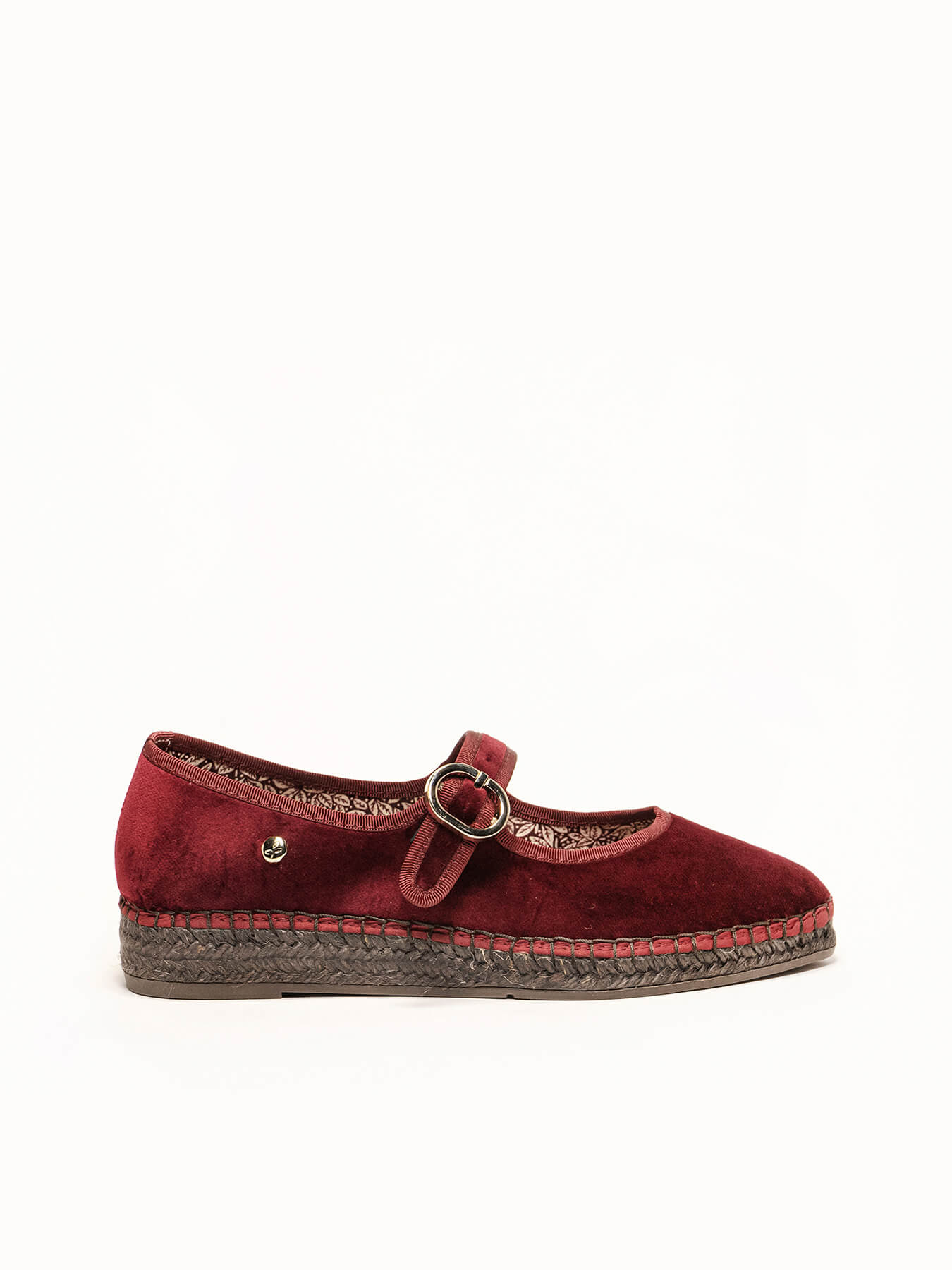 Azucena  Garnet Velvet Wedge