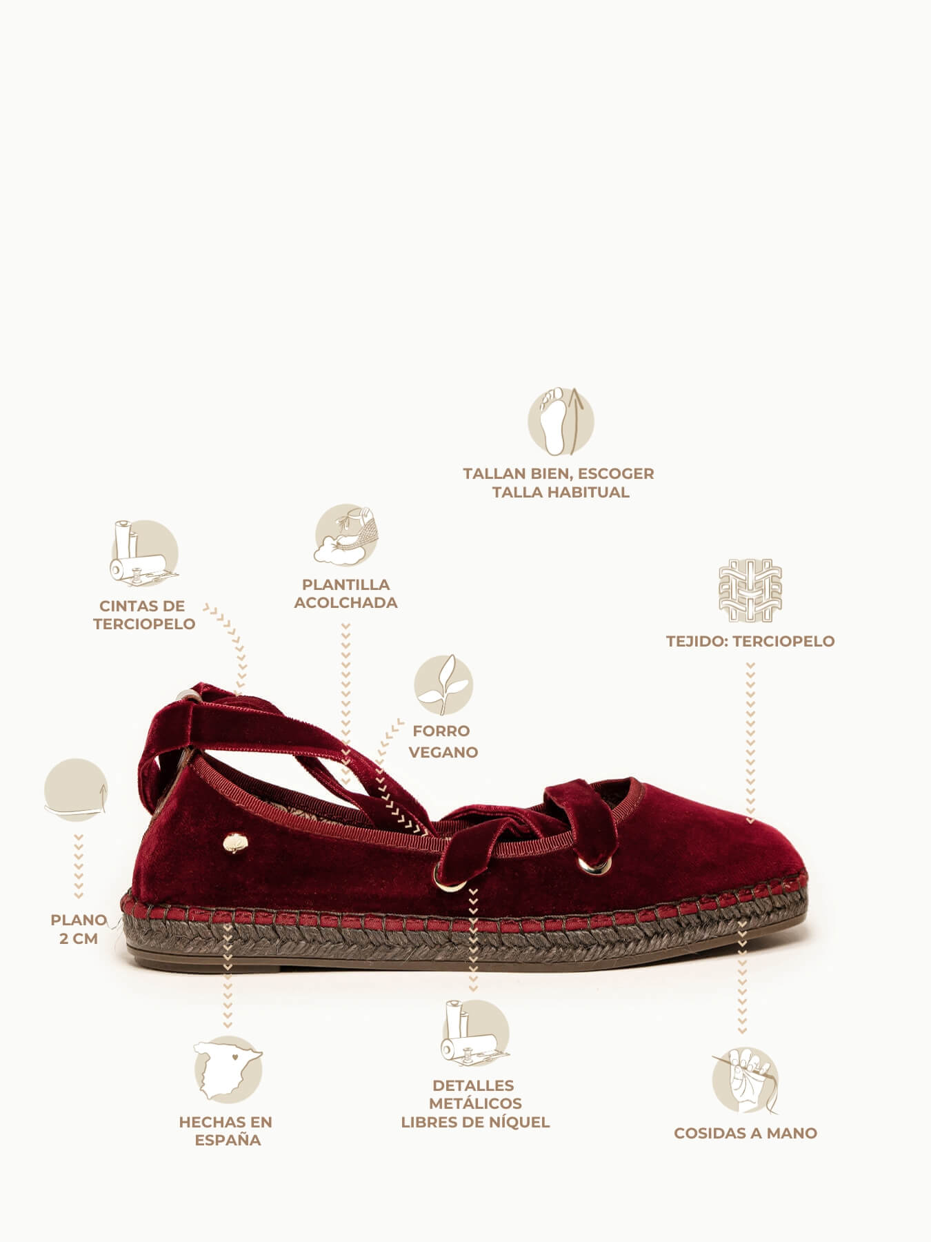 Begonia Cintas Terciopelo Granate