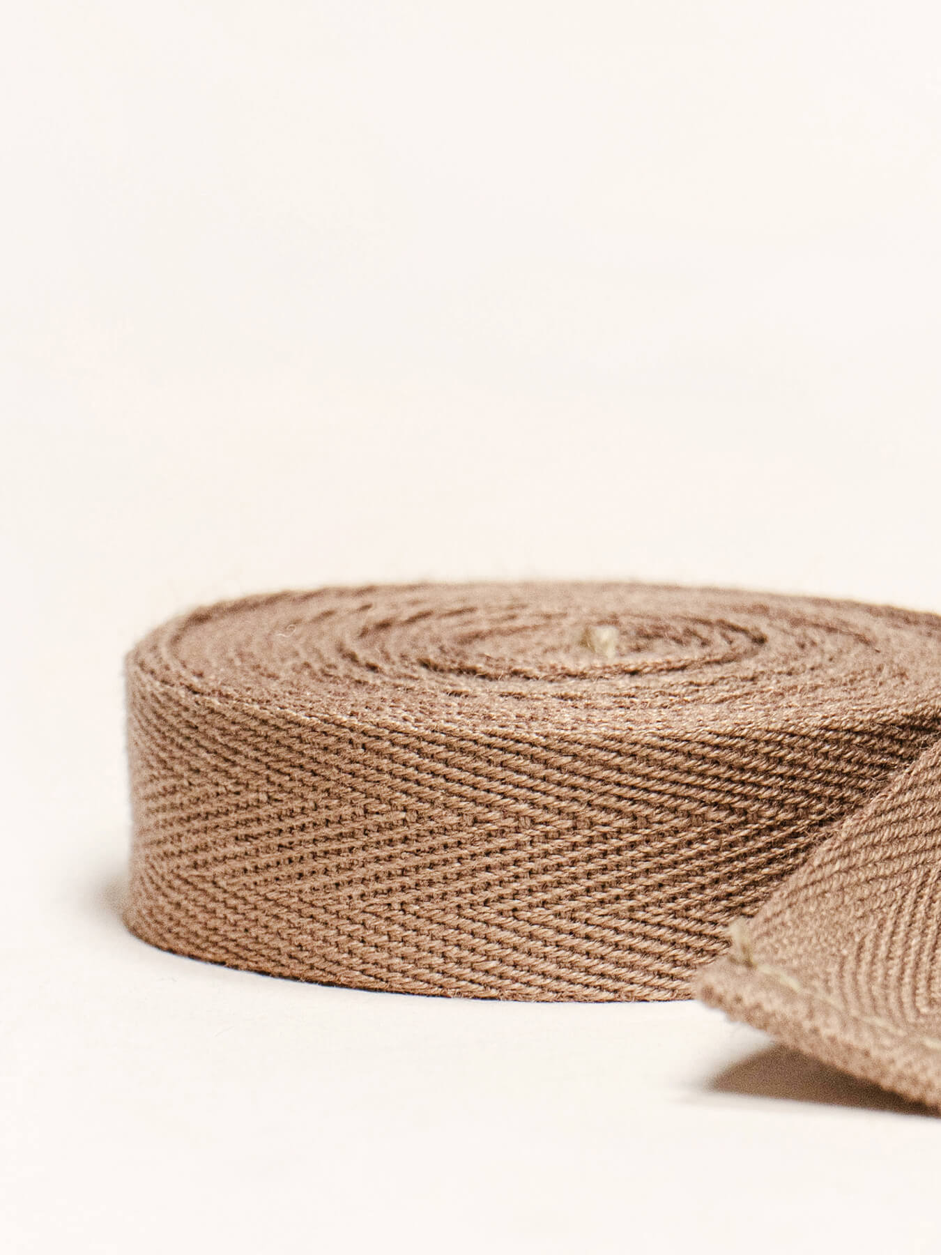 Taupe Herringbone Ribbon