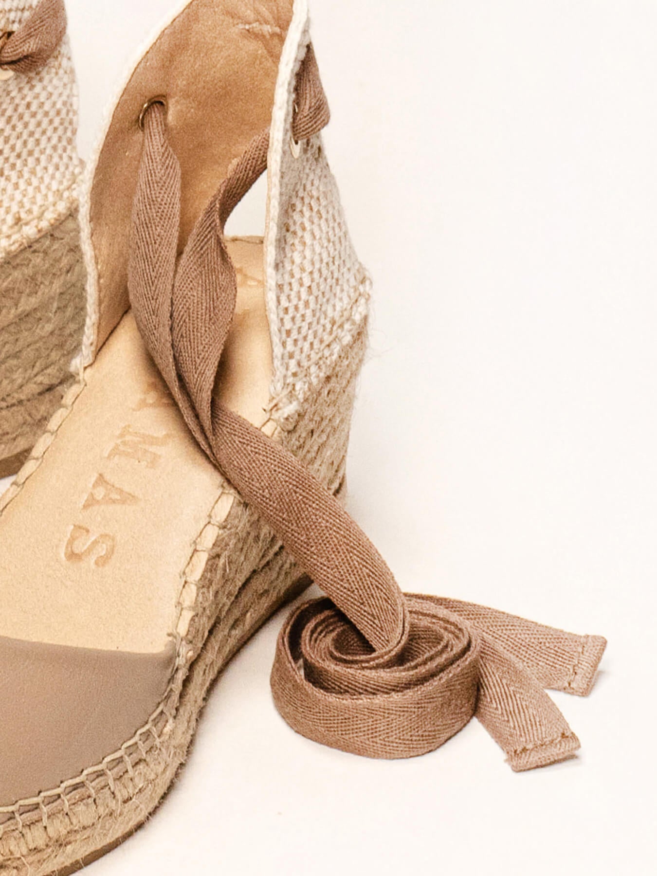 Taupe Herringbone Ribbon