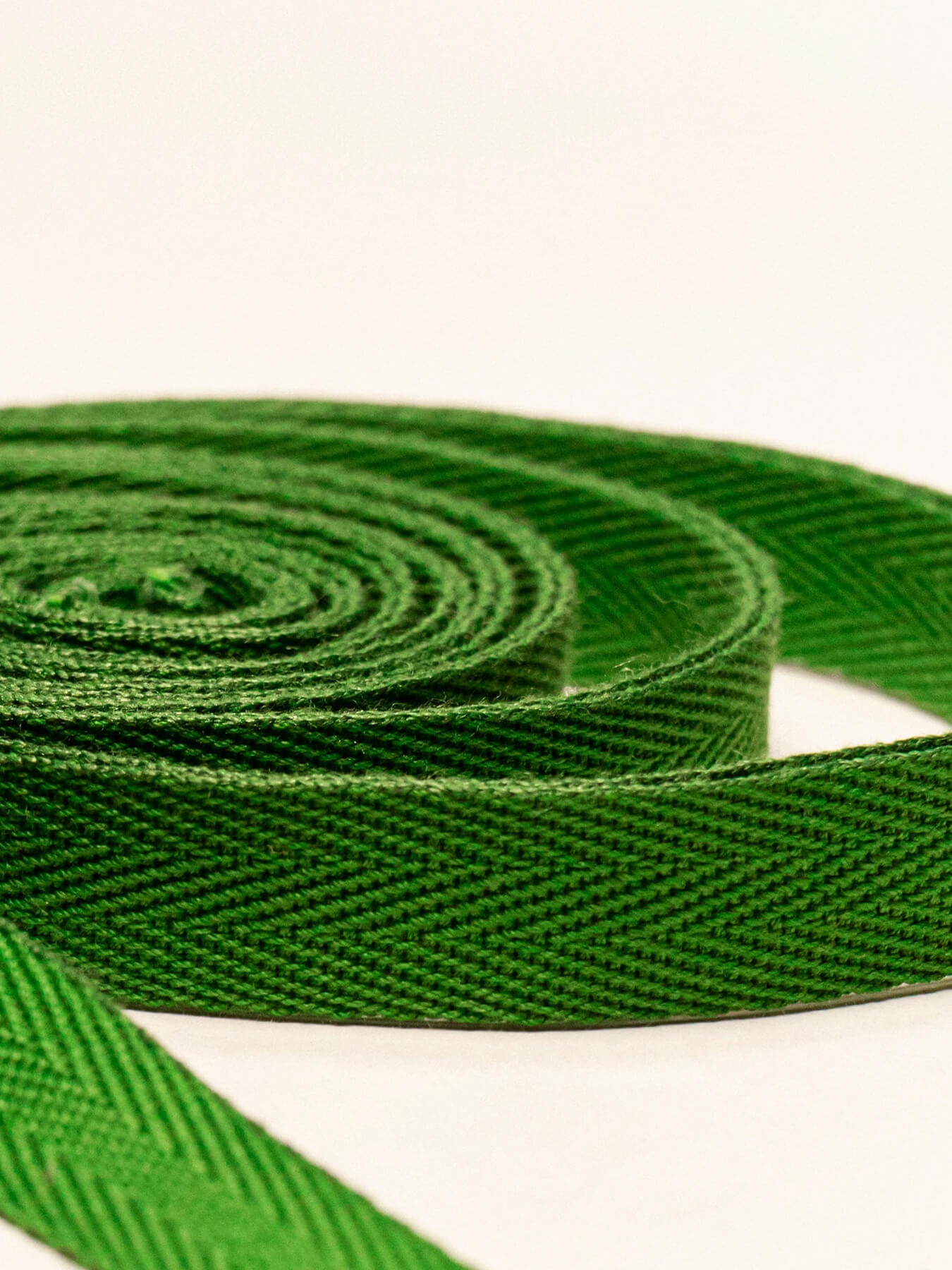Green Herringbone Ribbon