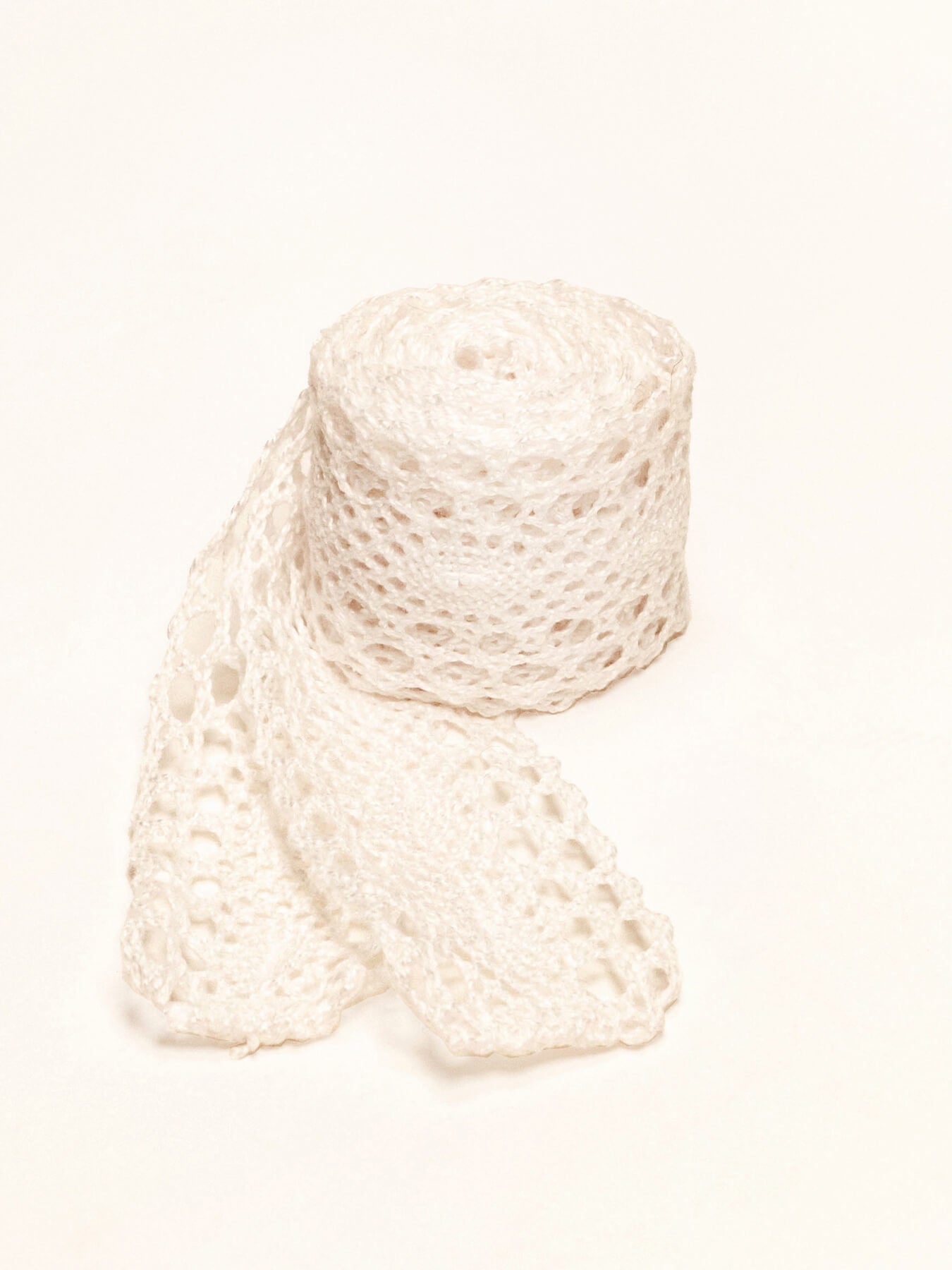 Crochet Ribbon L White