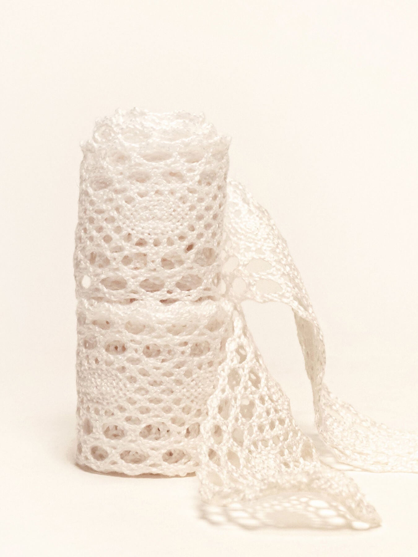 Crochet Ribbon L White