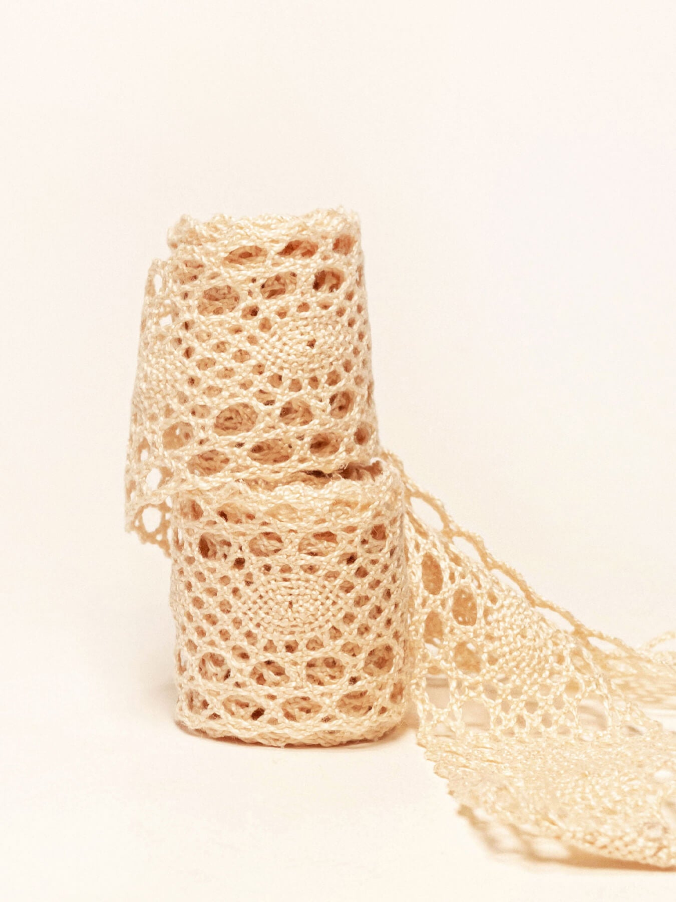 Crochet Ribbon L Ecru