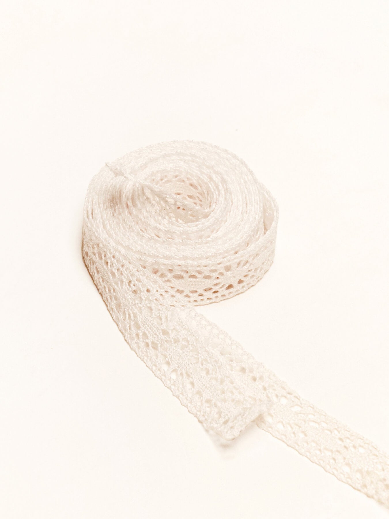 Crochet Ribbon S White