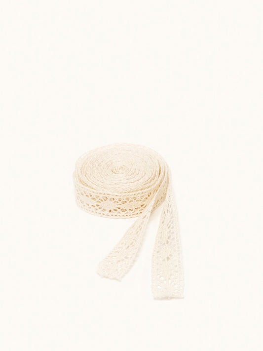 Crochet Ribbon S Ecru