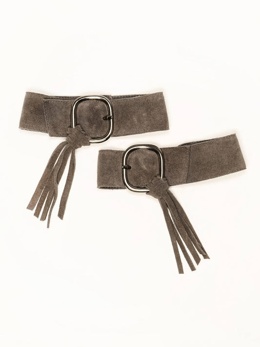 Dark Gray Fringe Belt Decoration