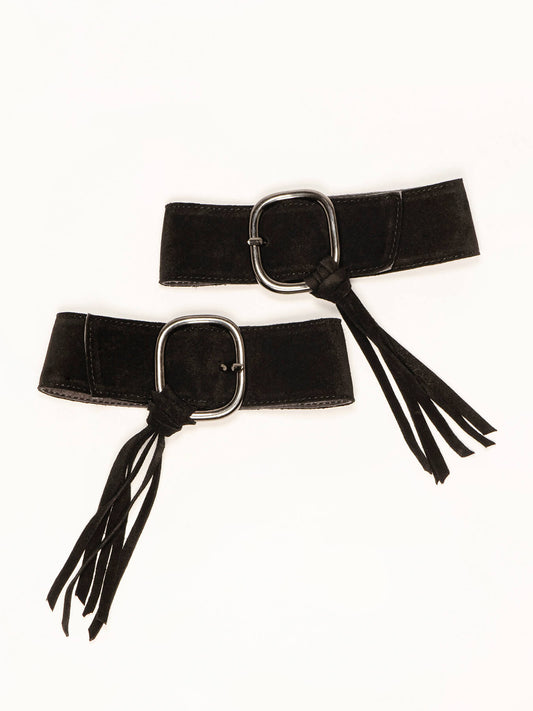 Black Fringe Belt Decoration