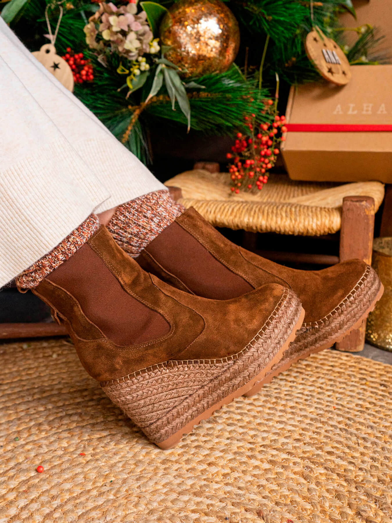 Ciprés High Wedge Brown