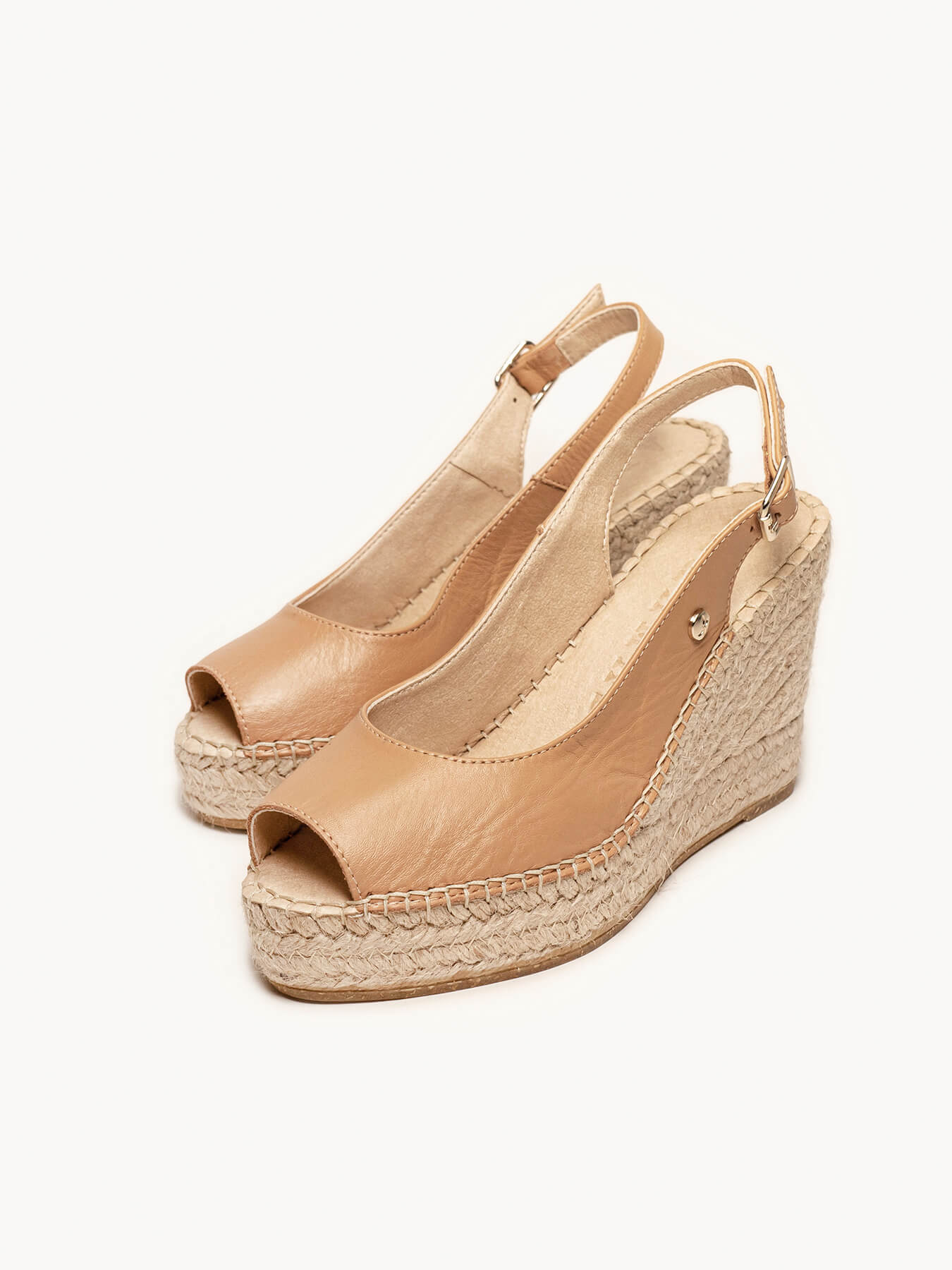 Clavel High Wedge Light Brown Napa