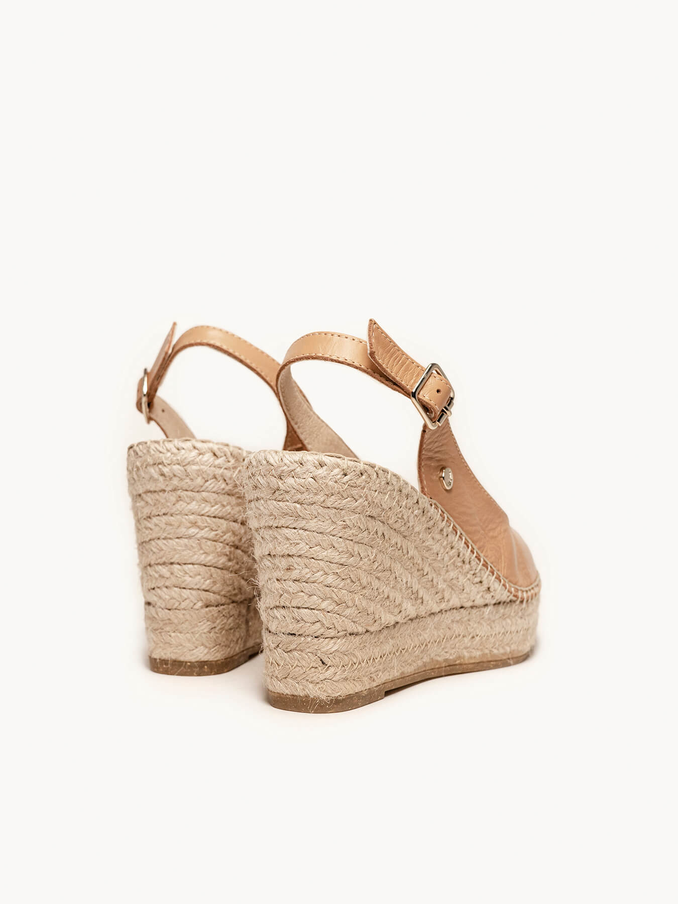 Clavel High Wedge Light Brown Napa