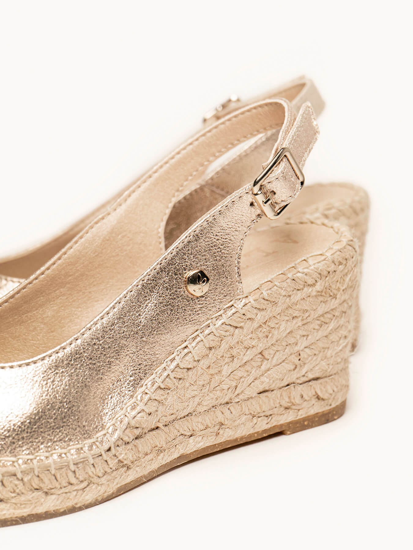 Clavel Mid Wedge Suede Metal Gold