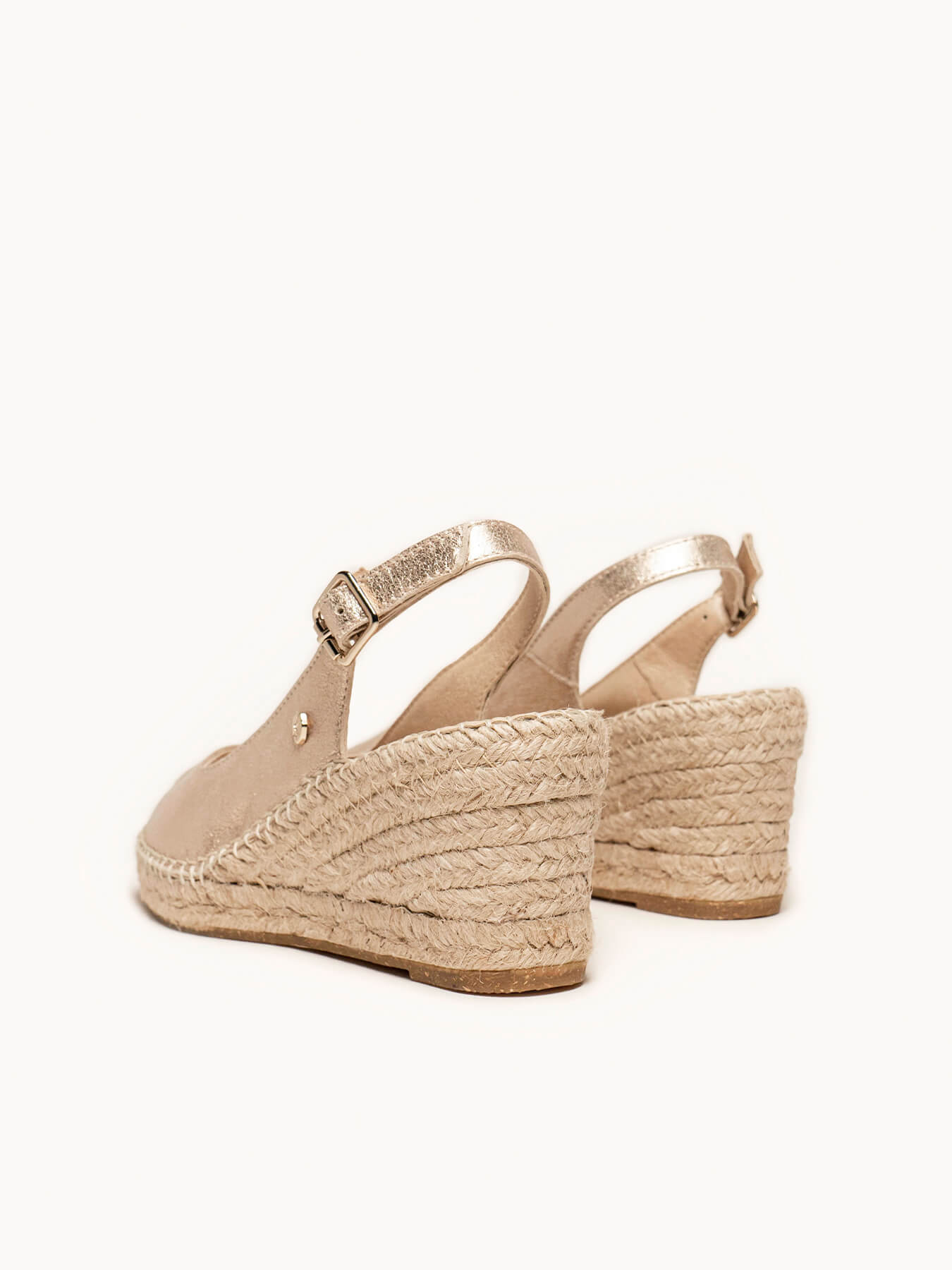 Clavel Mid Wedge Suede Metal Gold