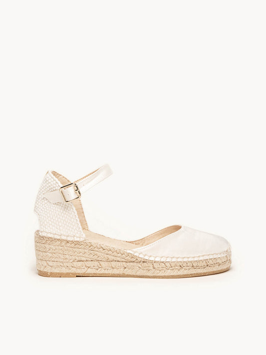 Dalia Cuña Baja Raso Blanco