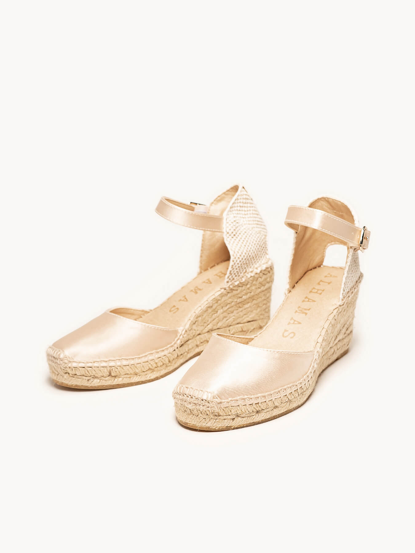 Dalia Compensé Moyen Satin Ecru