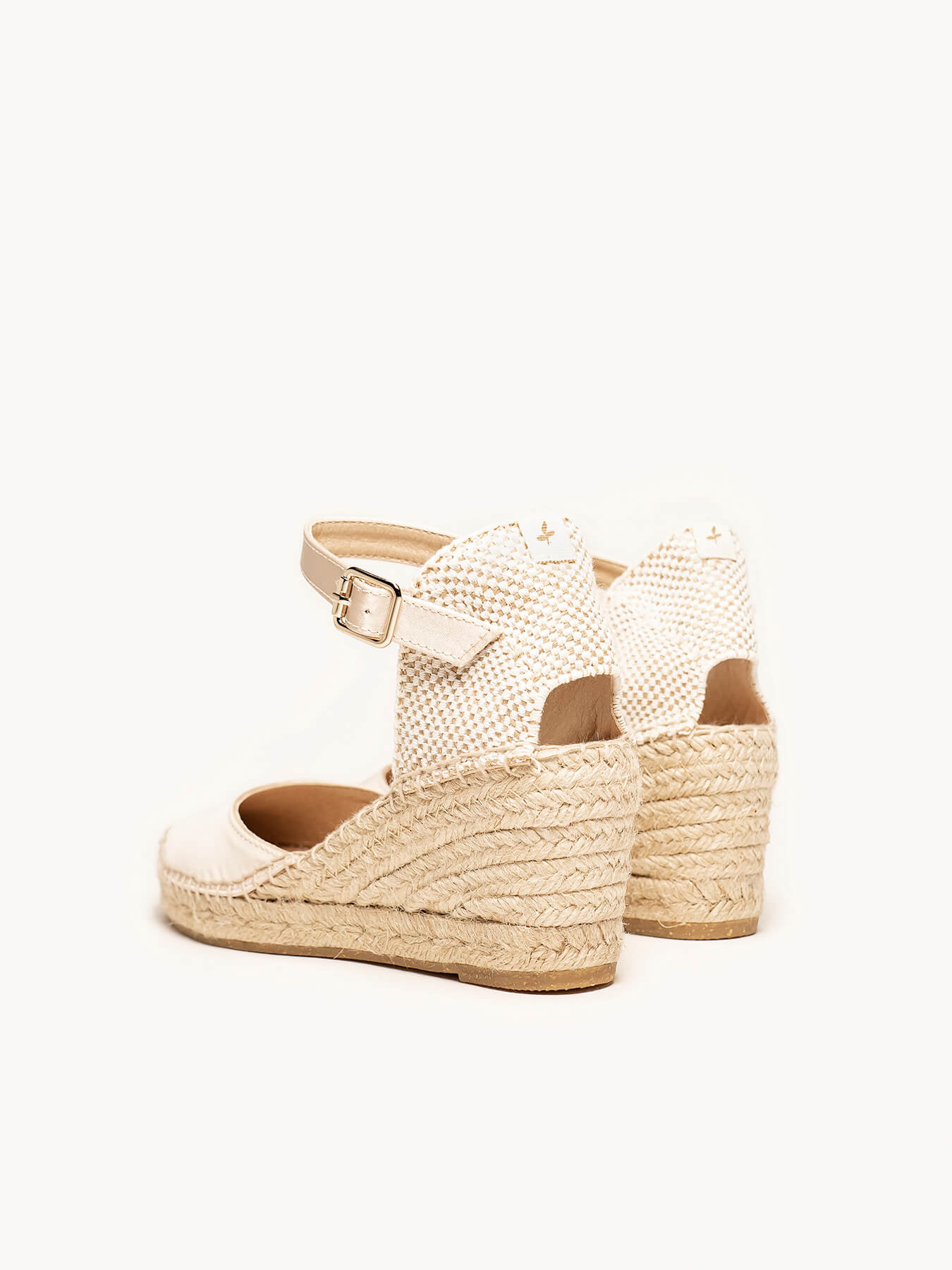 Dalia Compensé Moyen Satin Ecru