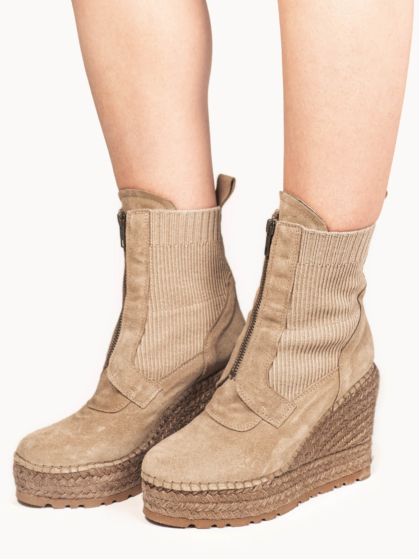 Enebro Taupe High Wedge 