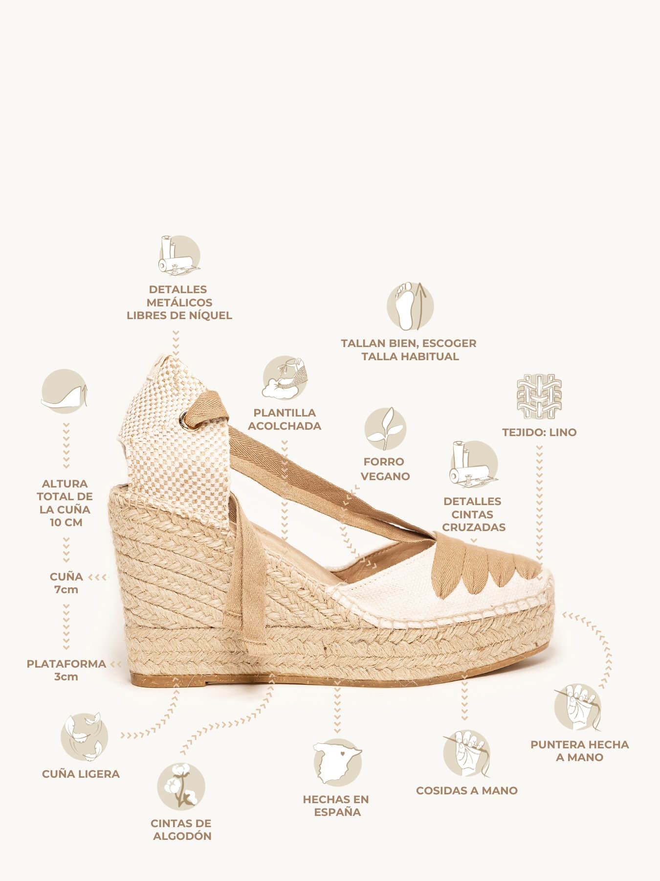 Espliego Cuña Alta Lino Blanco