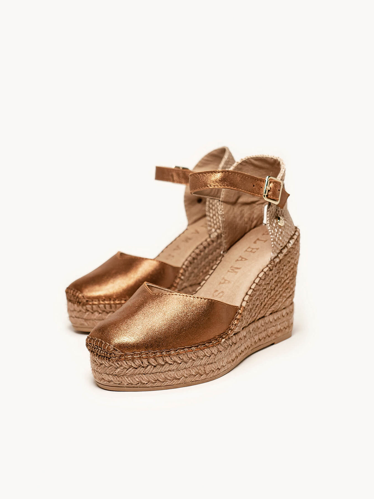Jara Cuña 10 cm Ante Metal Taupe