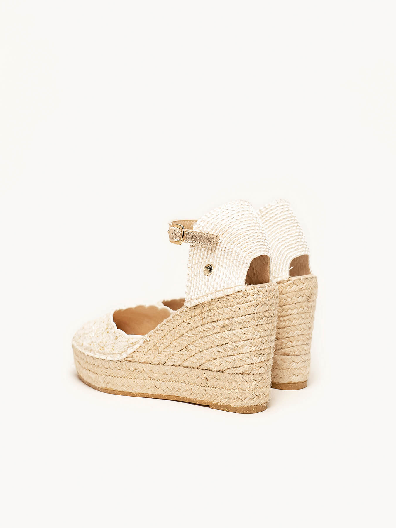 Jara Cuña 10 cm Tweed Blanco