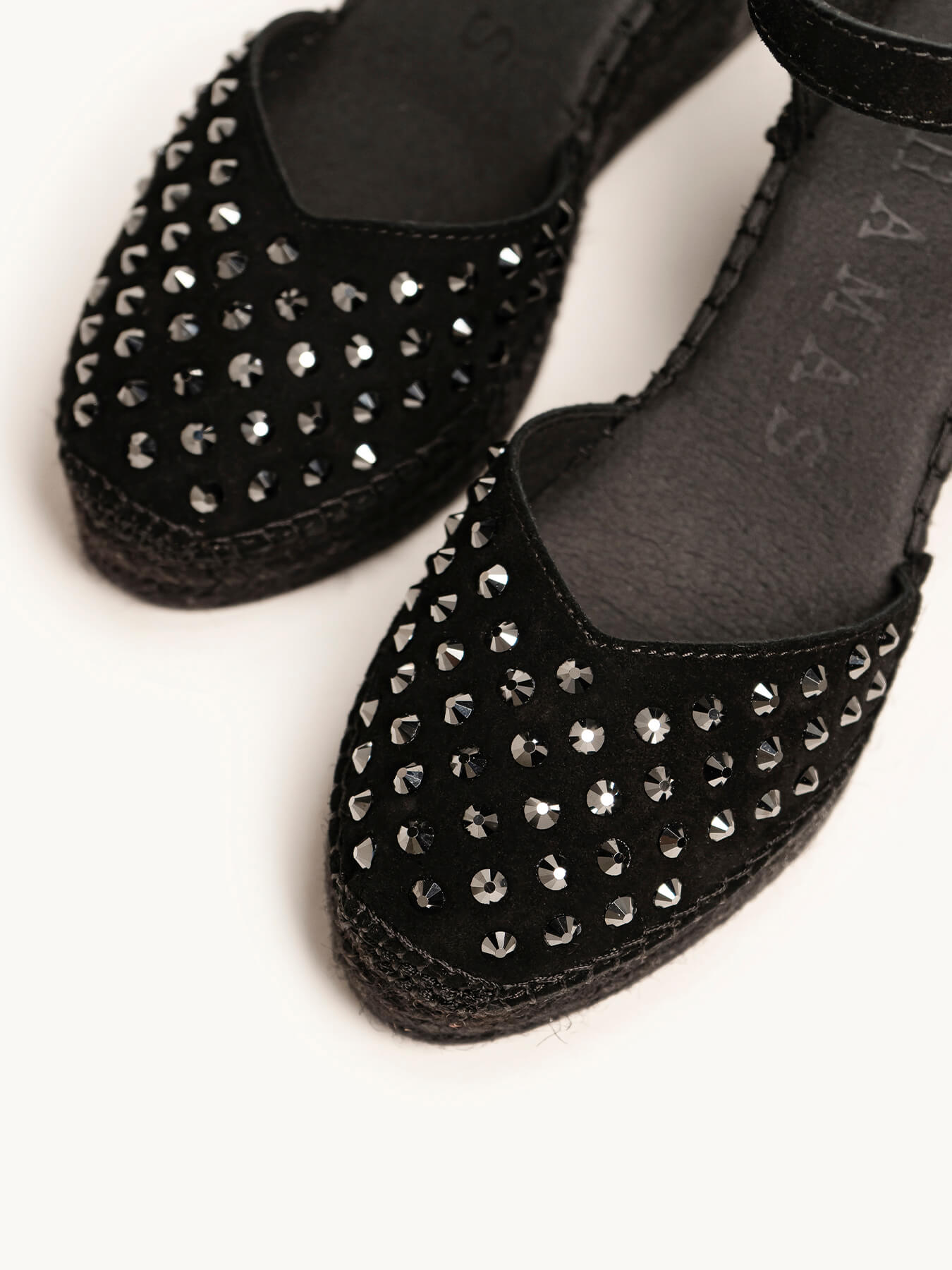 Jara Cuña 8 cm Ante Negro