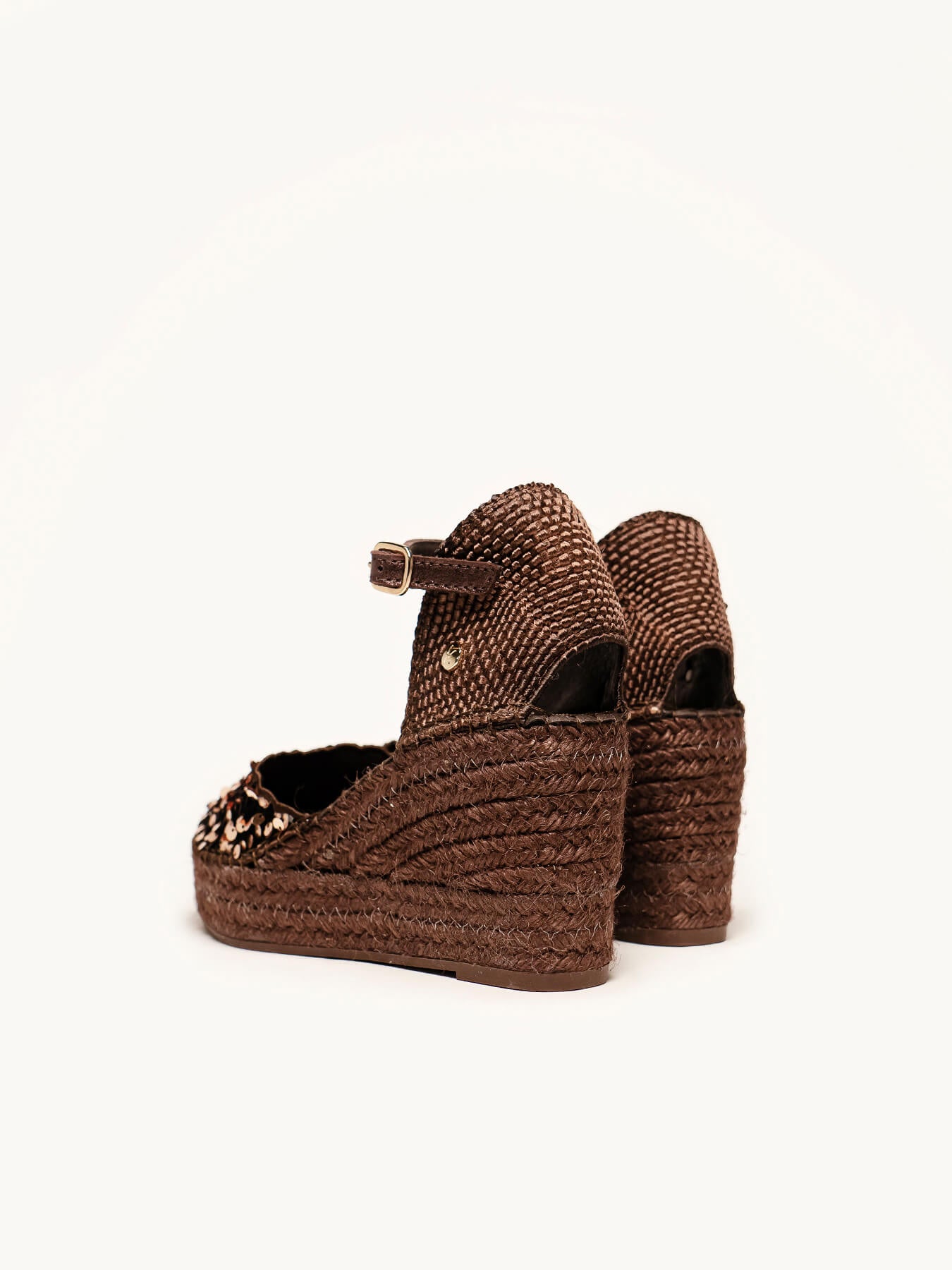 Jara Cuña 8 Lentejuelas Marrón