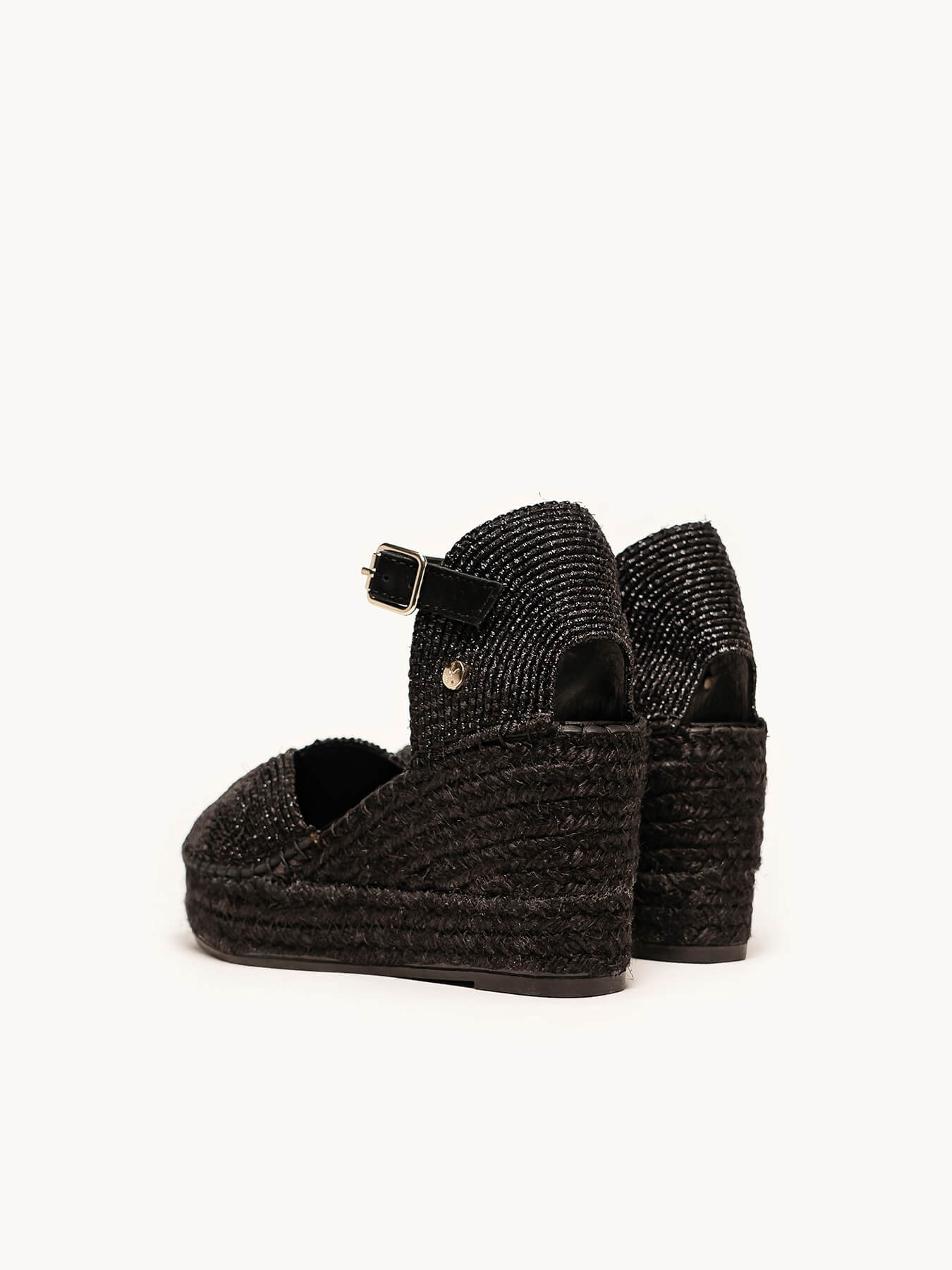 Jara Cuña 8 cm Trenzado Negro