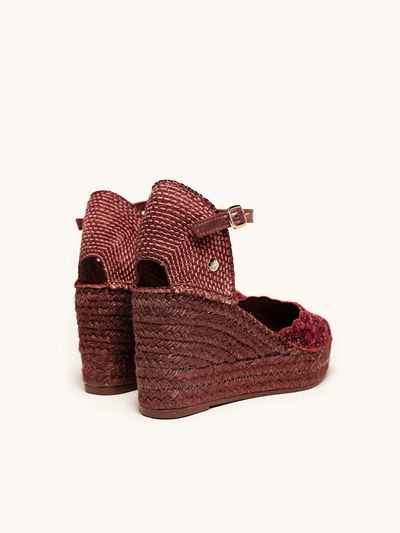 Jara Cuña 8 cm Tweed Granate