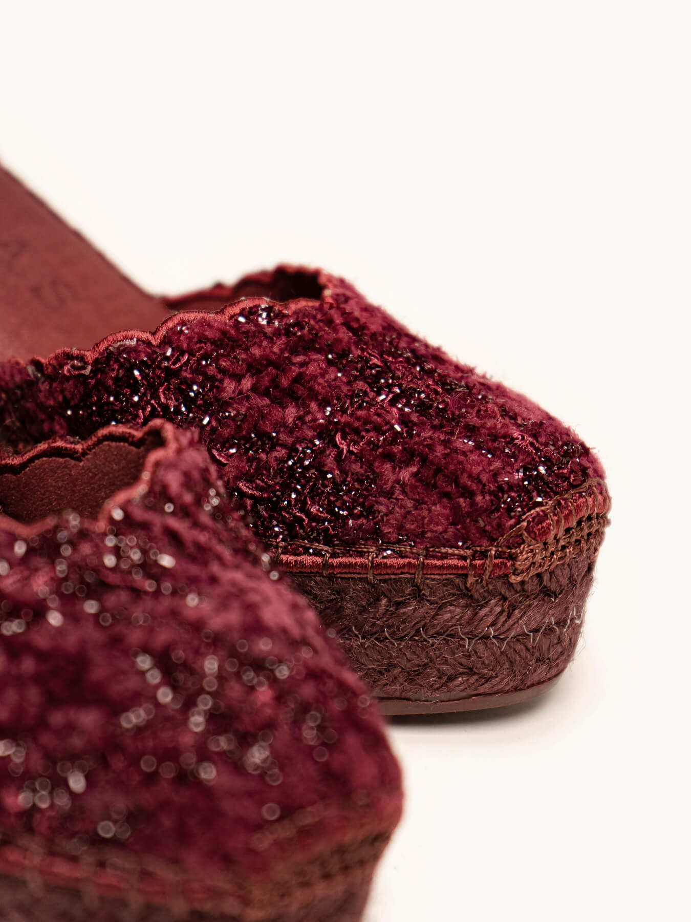 Jara Cuña 8 cm Tweed Granate