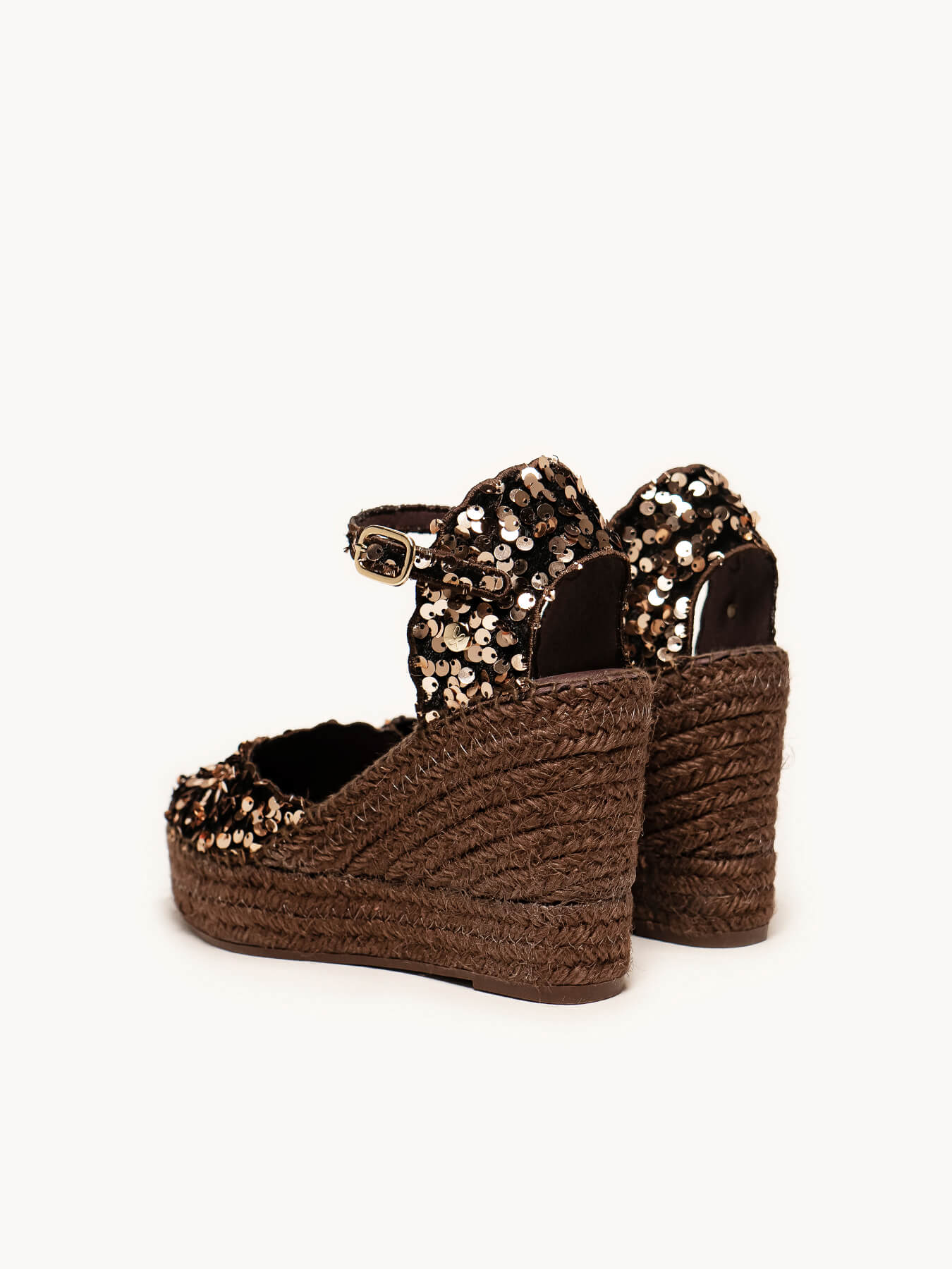 Jara Cuña Alta Lentejuelas Marrón