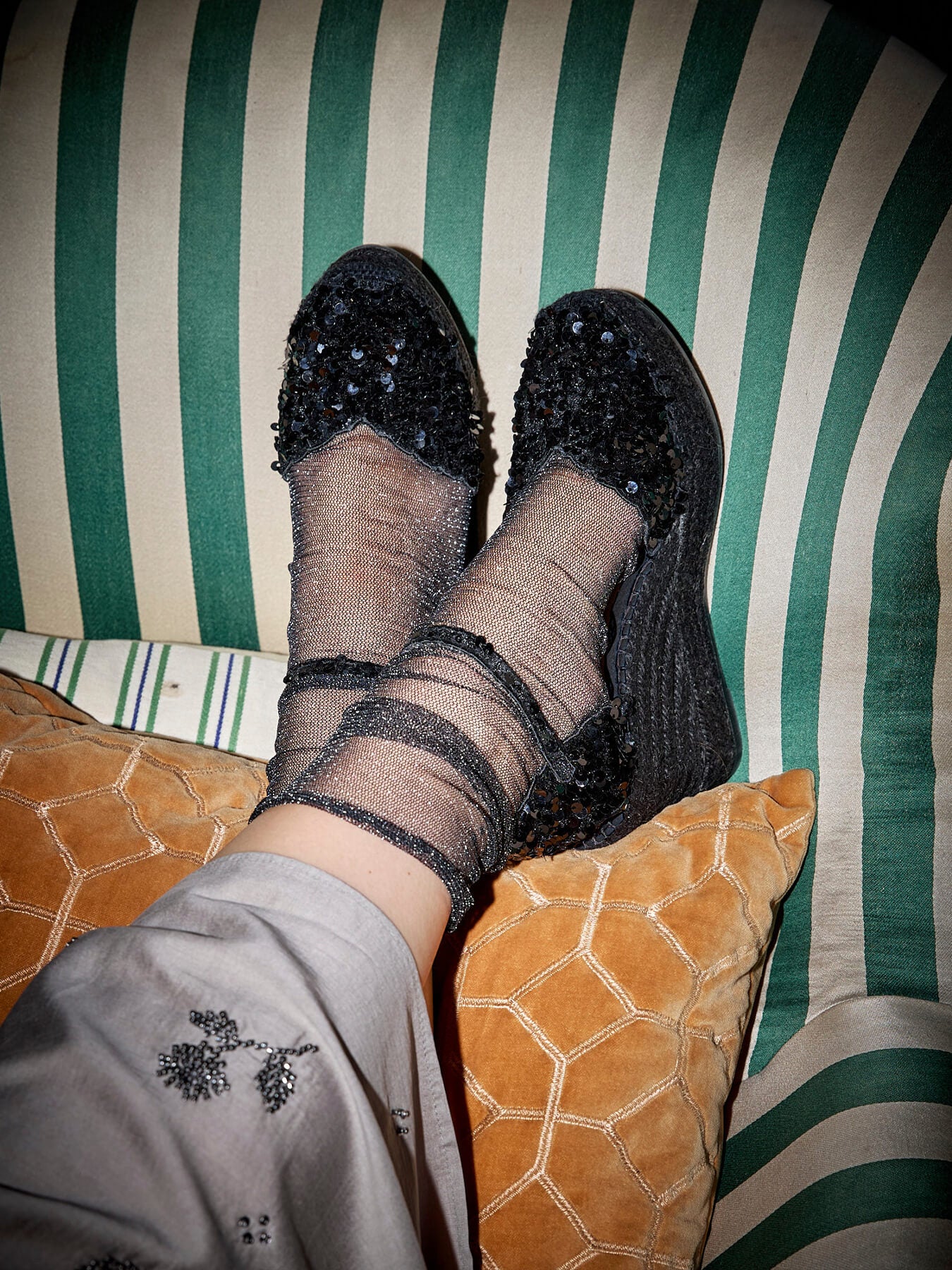 Jara Cuña Alta Lentejuelas Negro