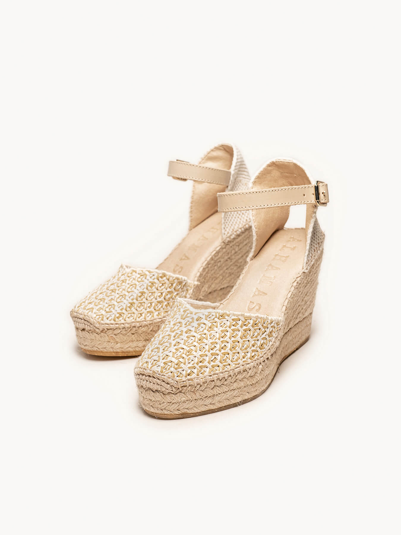 Jara High Wedge Tressé Sable