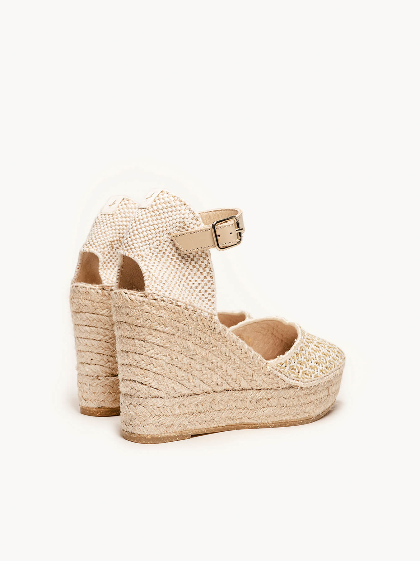 Jara High Wedge Tressé Sable