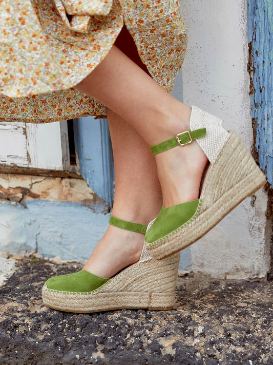 Jara High Wedge Green