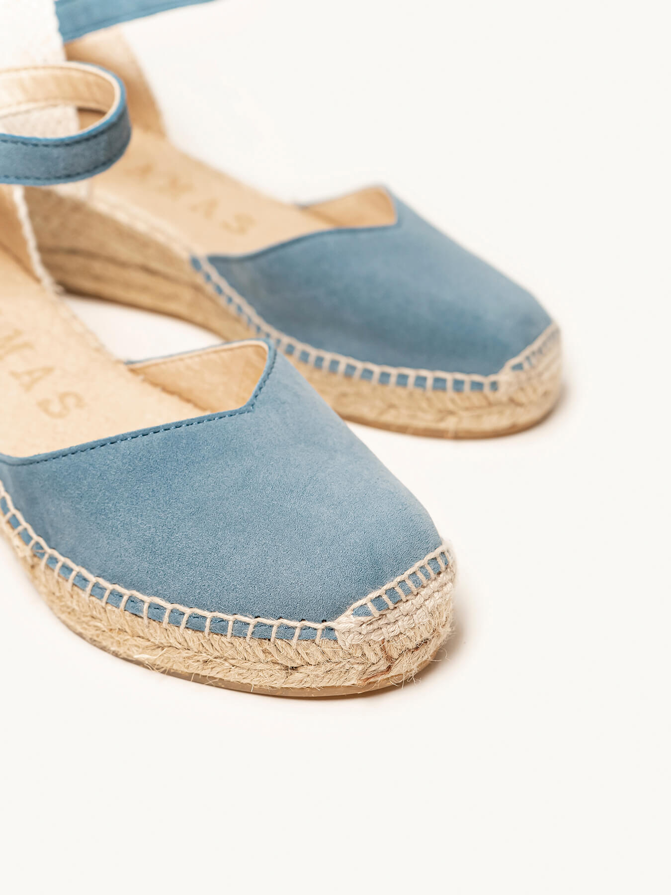 Jara Cuña Baja Ante Azul Jeans